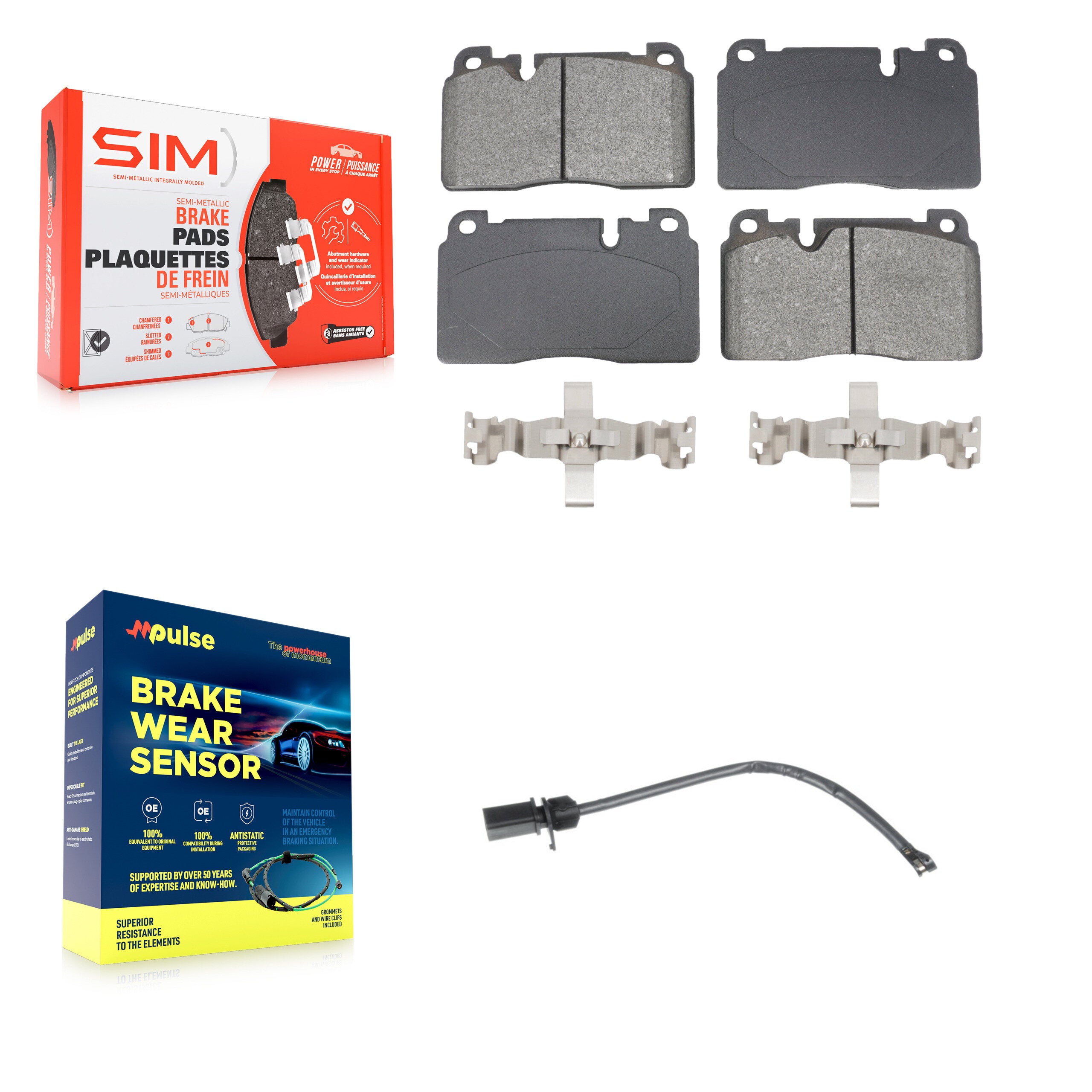 SIM KSW-100778 Disc Brake Pad for 2014-2017 Audi Q5 - Front
