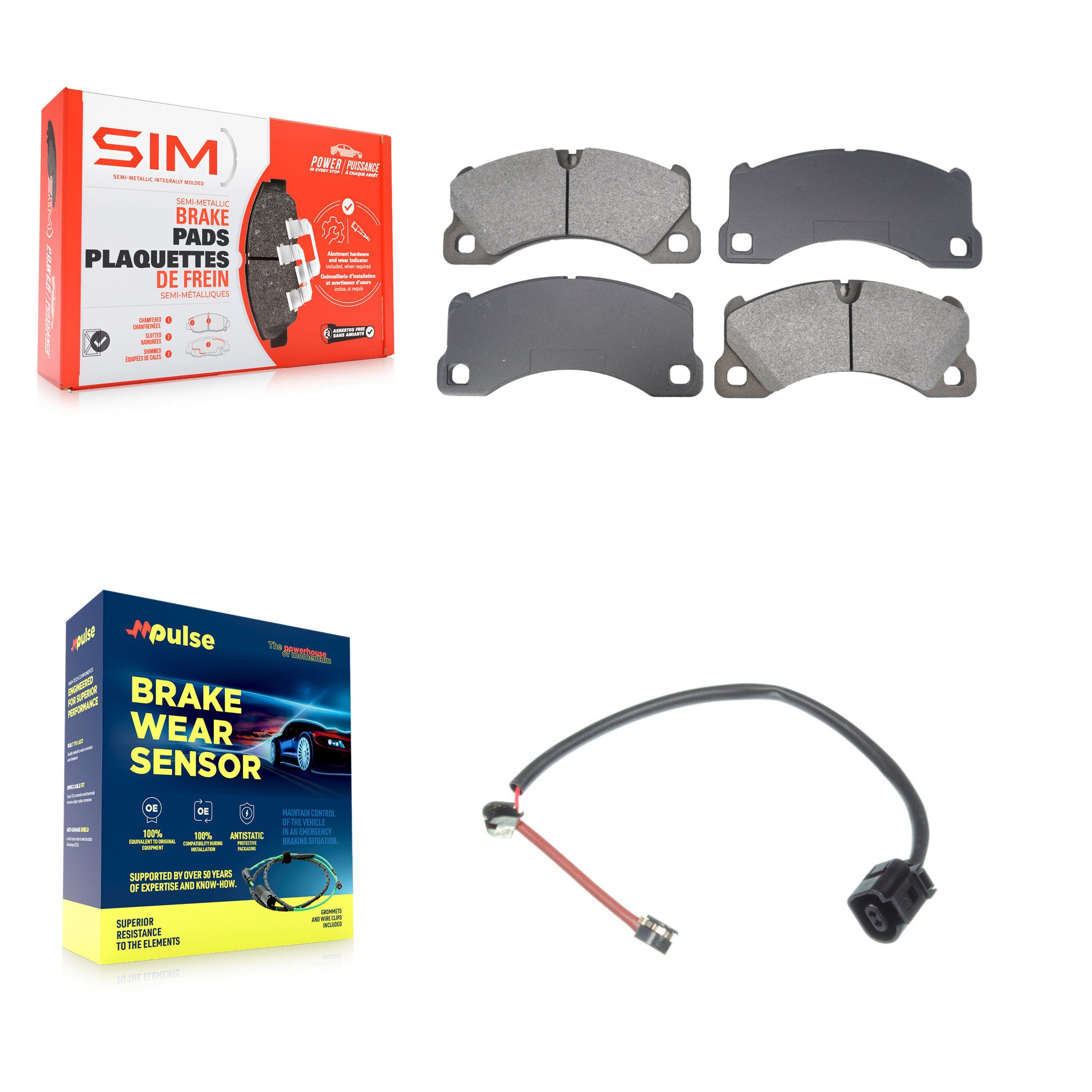 SIM KSW-100780 Disc Brake Pad for 2010-2011 Porsche Panamera - Front