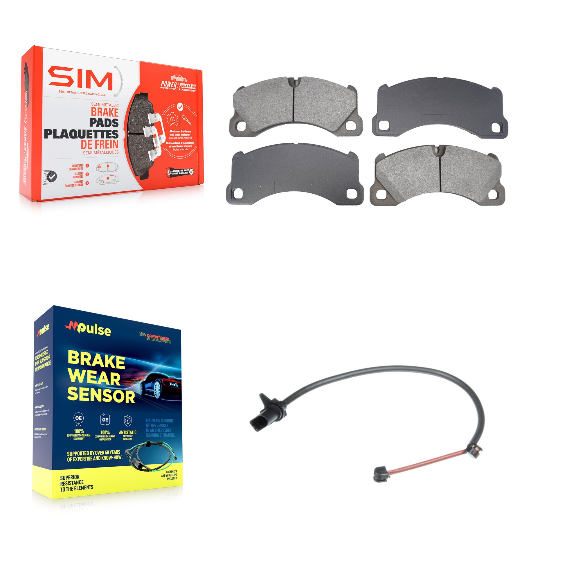 SIM KSW-100782 Disc Brake Pad for 2015-2020 Porsche Macan - Front