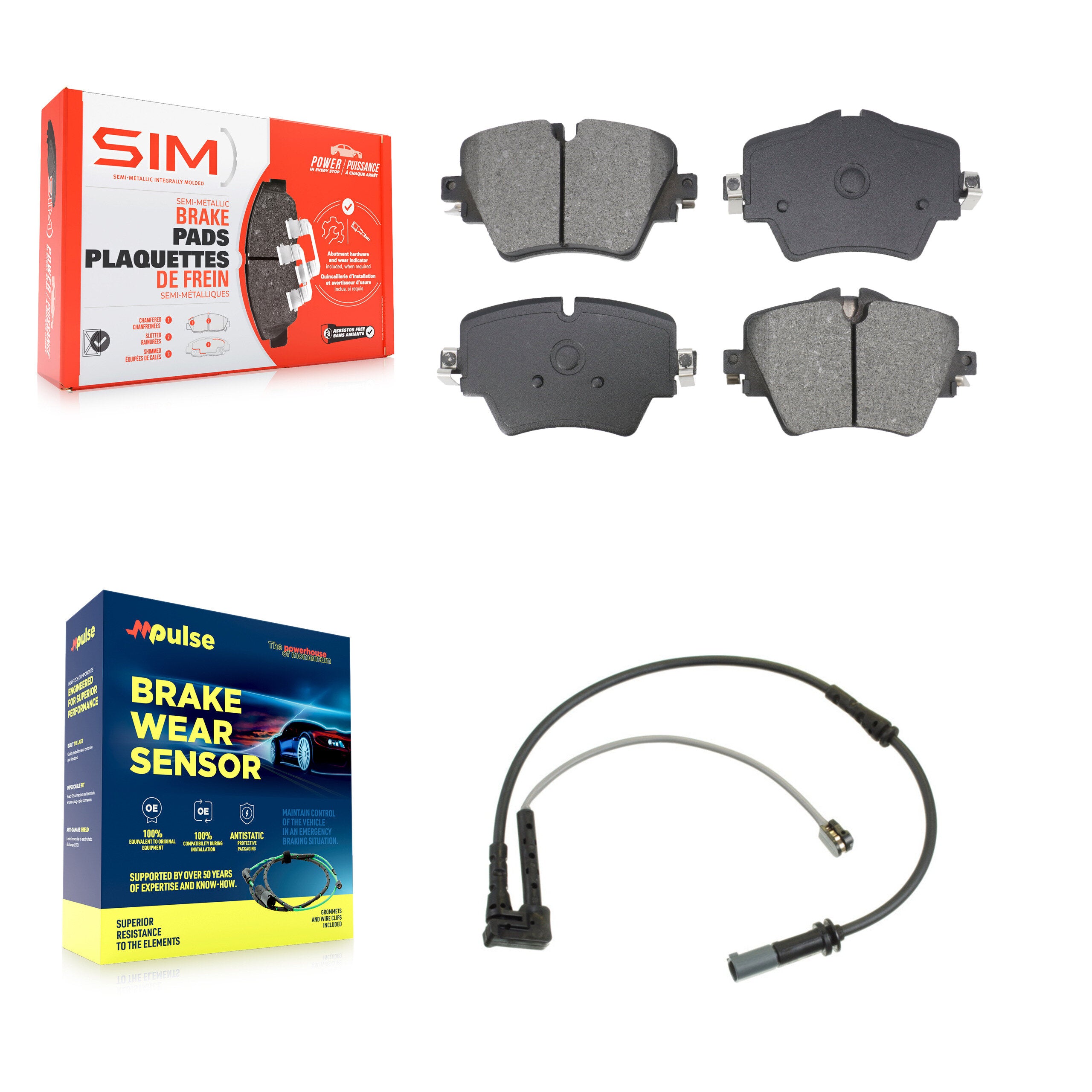 SIM KSW-100795 Disc Brake Pad for 2016-2023 Mini Cooper Countryman, BMW 228i Gran Coupe and More - Front