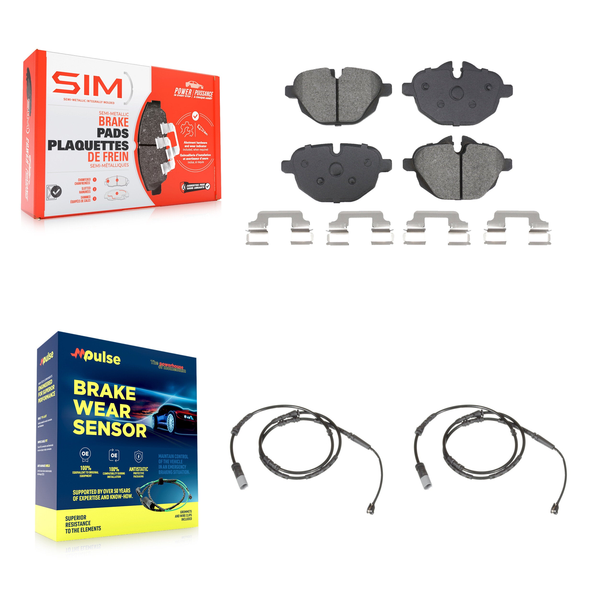 SIM KSW-100806 Disc Brake Pad for 2011-2018 BMW X4, BMW X3 - Rear