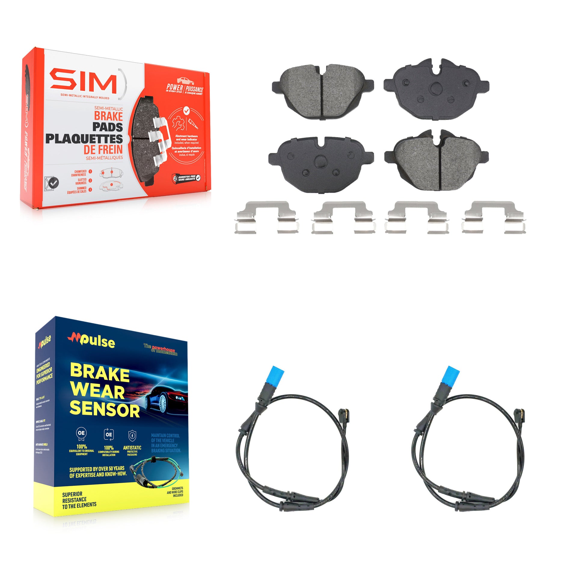 SIM KSW-100807 Disc Brake Pad for 2018-2024 BMW X3 - Rear