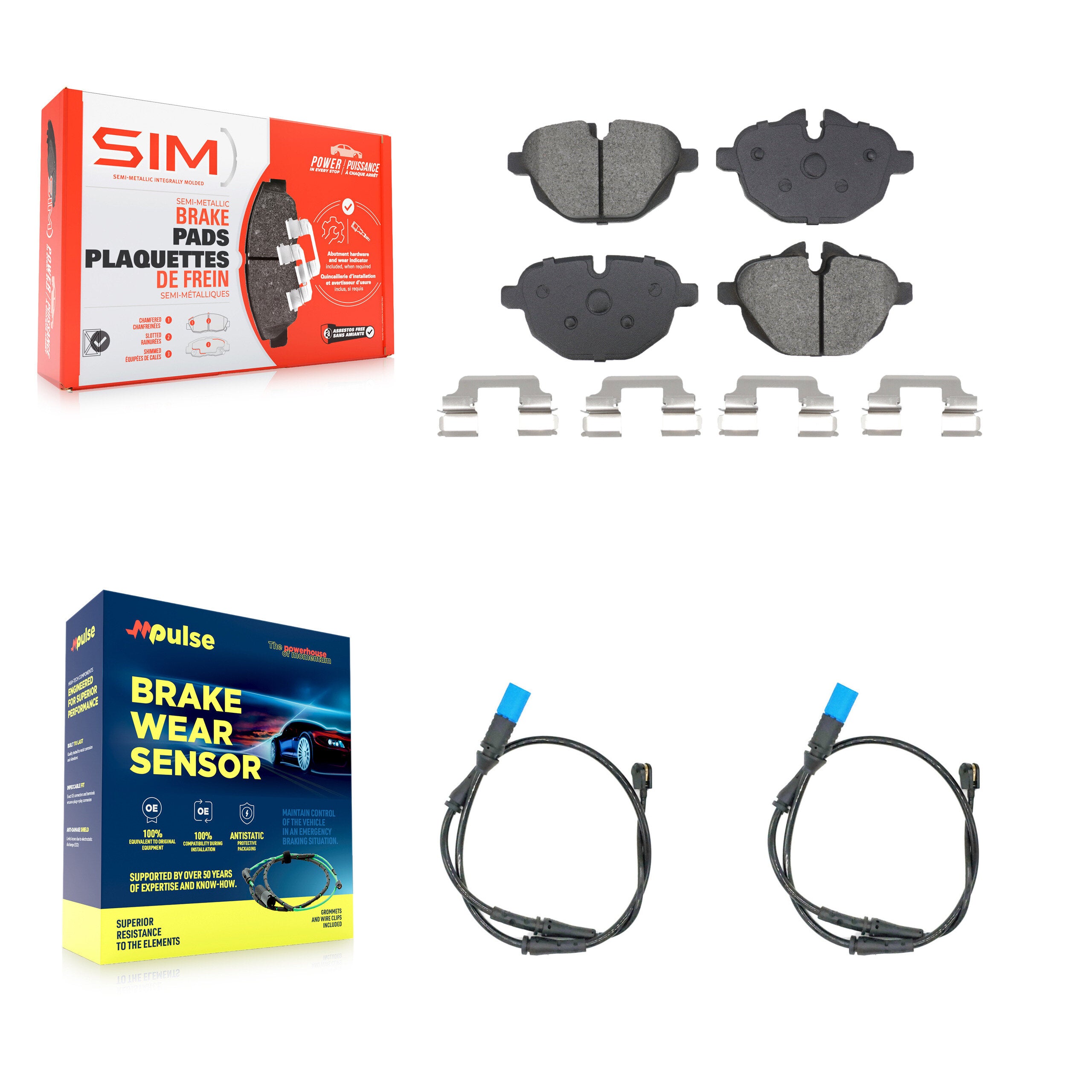 SIM KSW-100807 Disc Brake Pad for 2018-2024 BMW X3 - Rear