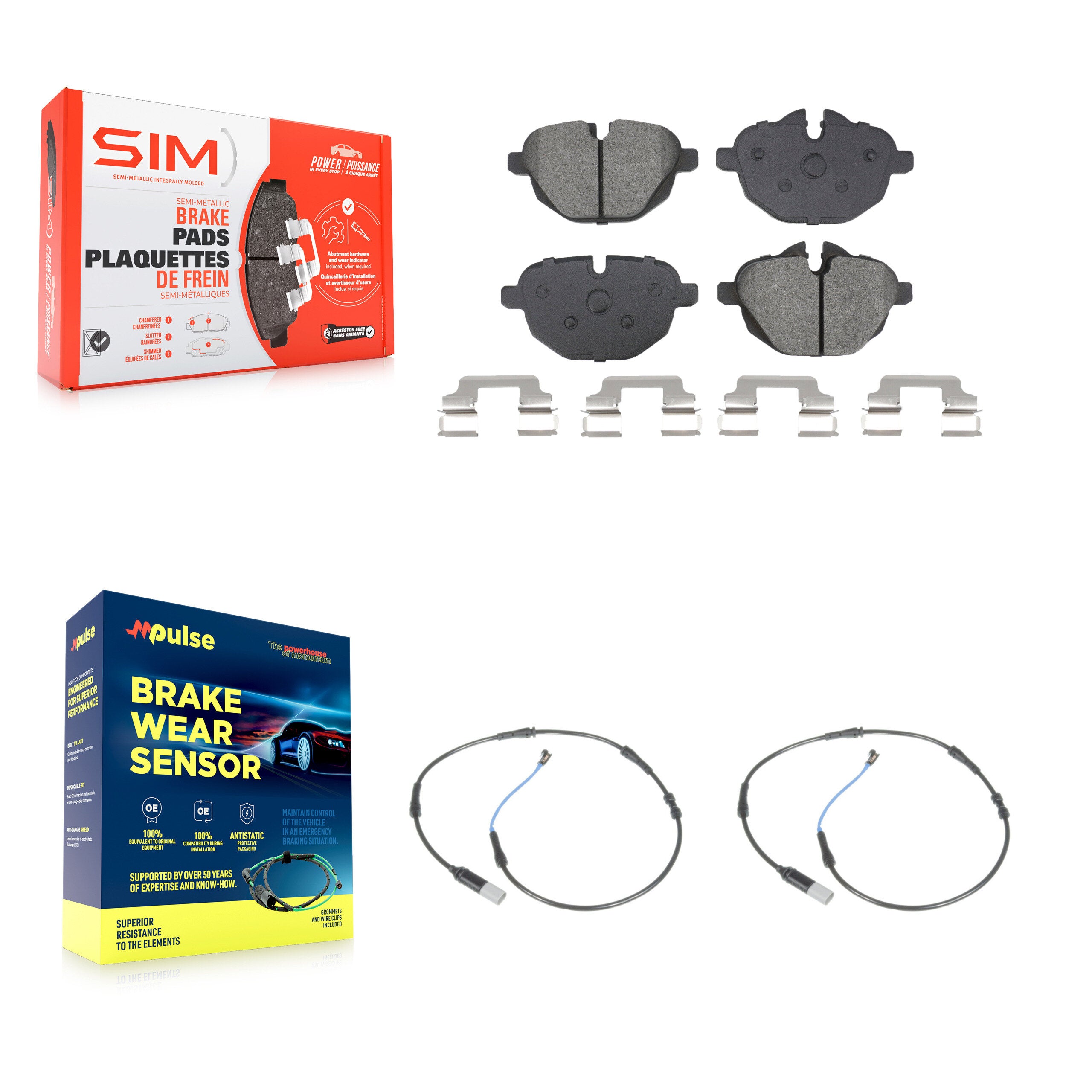 SIM KSW-100810 Disc Brake Pad for 2011-2016 BMW 535d, BMW 535d xDrive and More - Rear