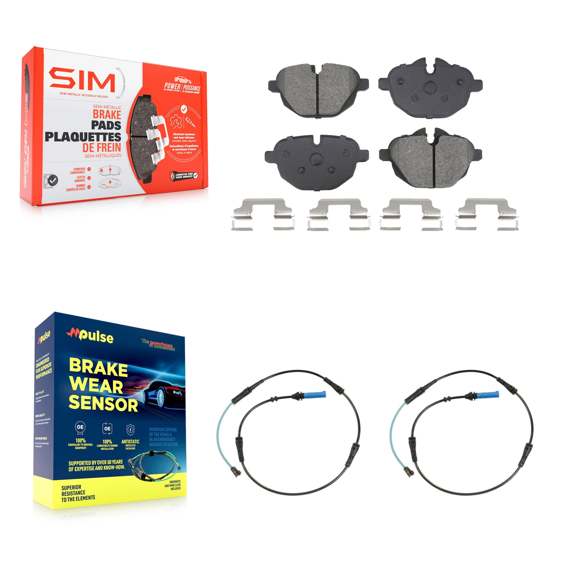 SIM KSW-100813 Disc Brake Pad for 2017-2023 BMW 530e, BMW 530e xDrive and More - Rear