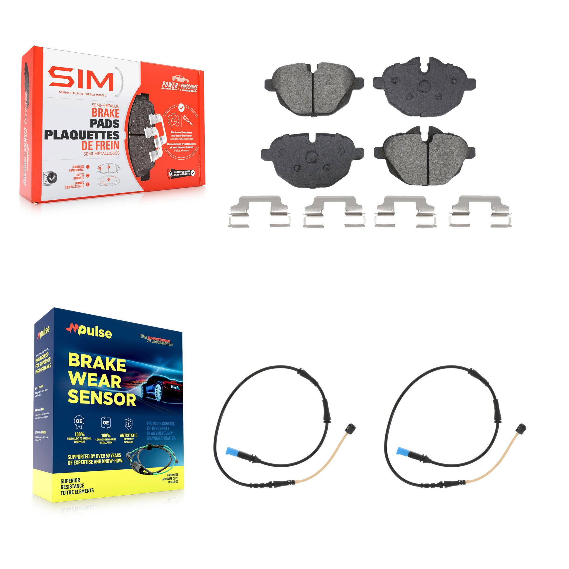 SIM KSW-100817 Disc Brake Pad for 2019-2024 BMW X4 - Rear