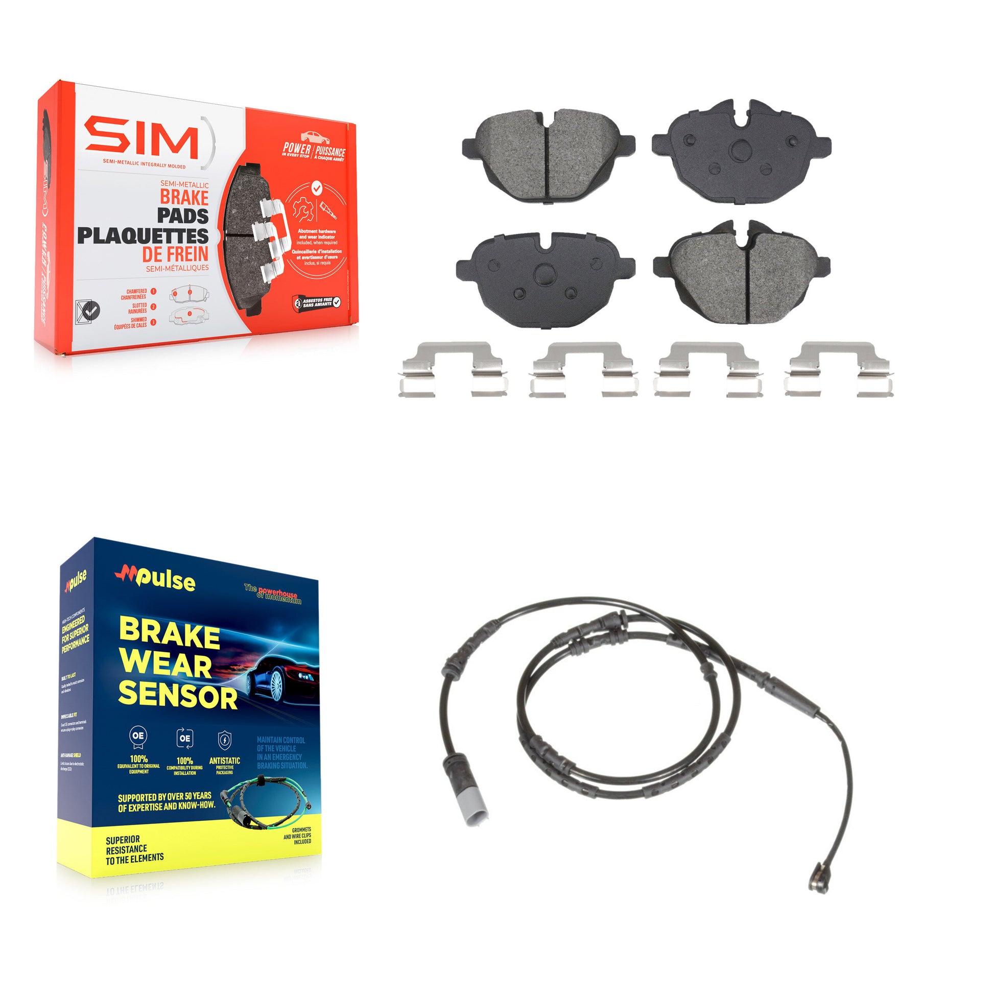 SIM KSW-100820 Disc Brake Pad for 2011-2018 BMW X4, BMW X3 - Rear