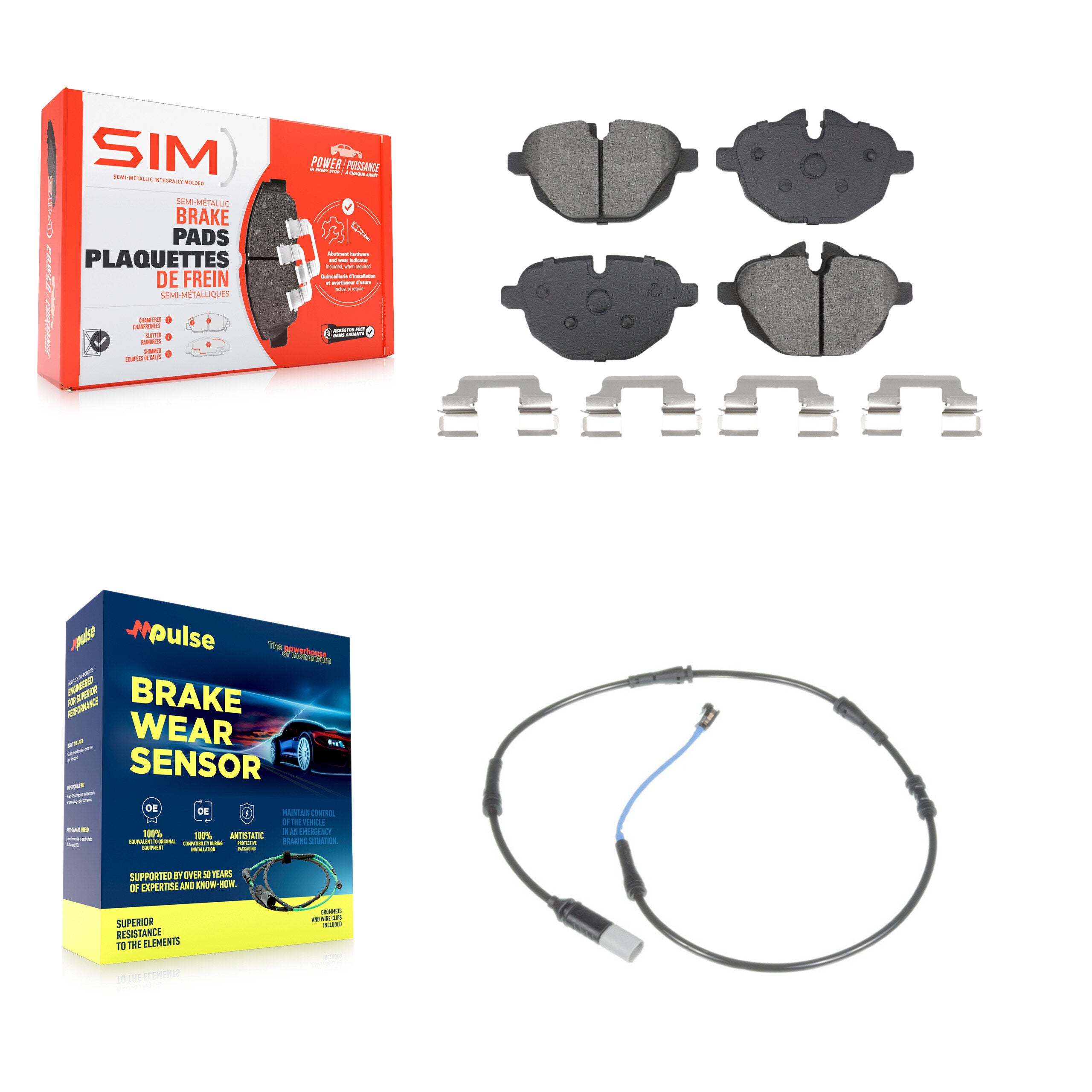SIM KSW-100821 Disc Brake Pad for 2011-2016 BMW 535d, BMW 535d xDrive and More - Rear
