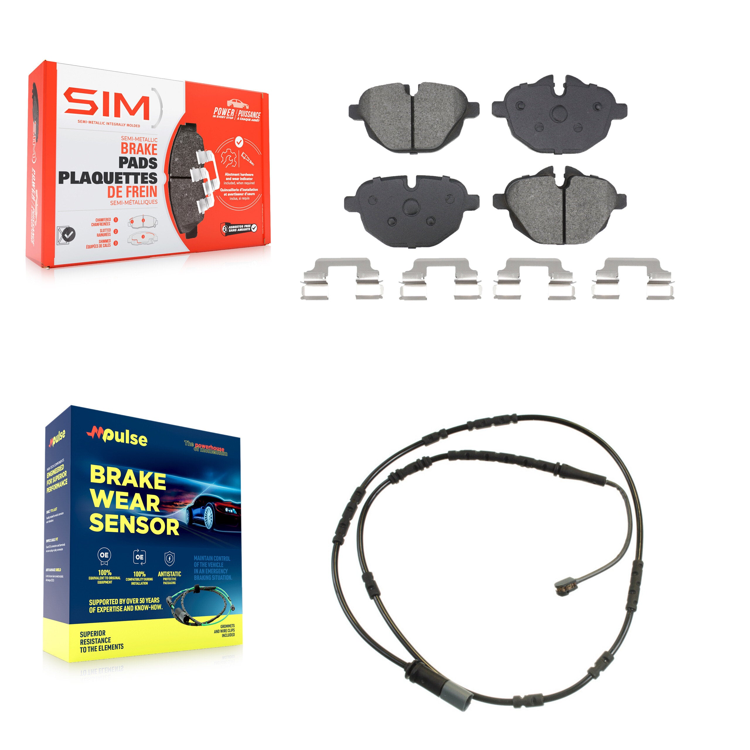 SIM KSW-100823 Disc Brake Pad for 2014-2020 BMW i8 - Rear