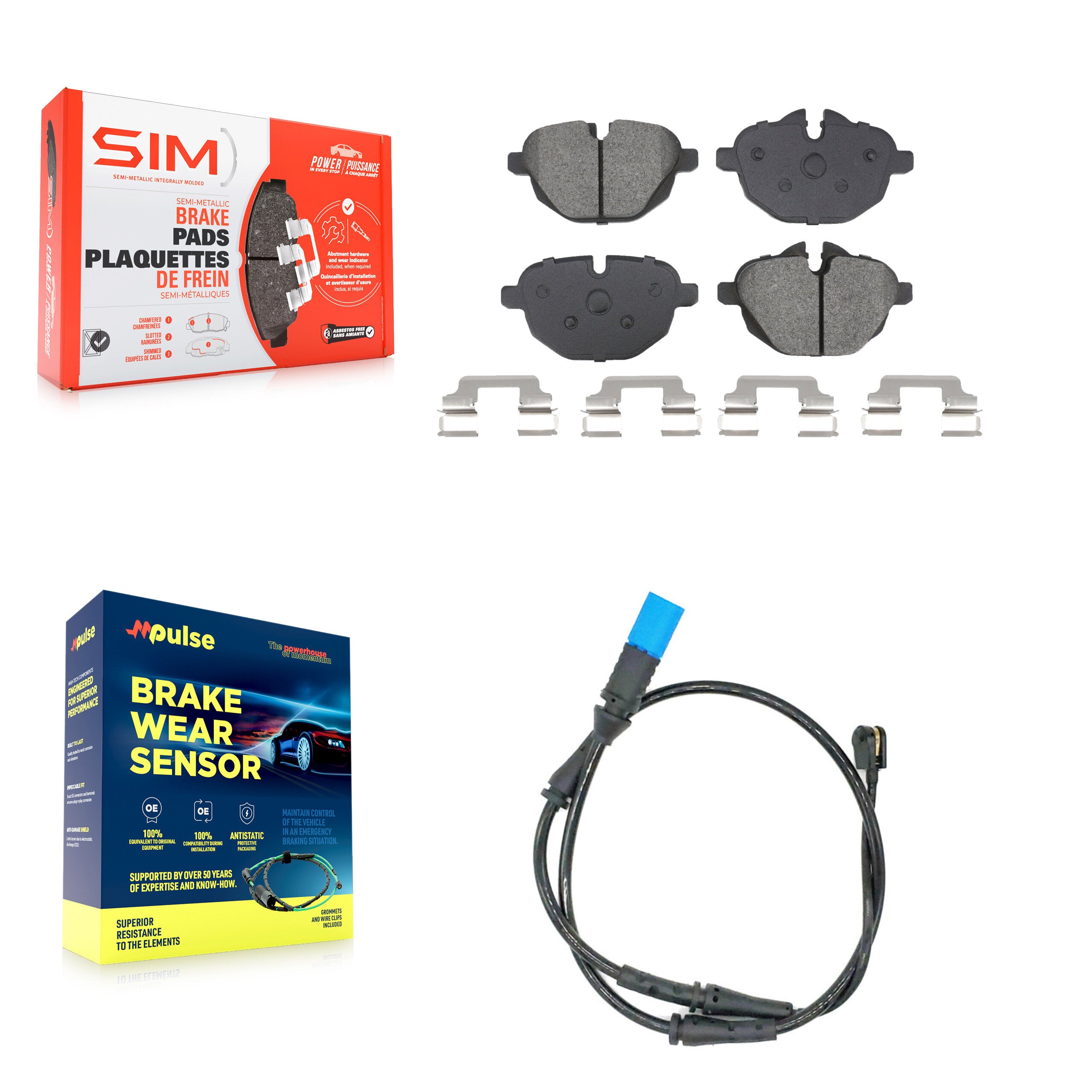 SIM KSW-100825 Disc Brake Pad for 2018-2024 BMW X3 - Rear
