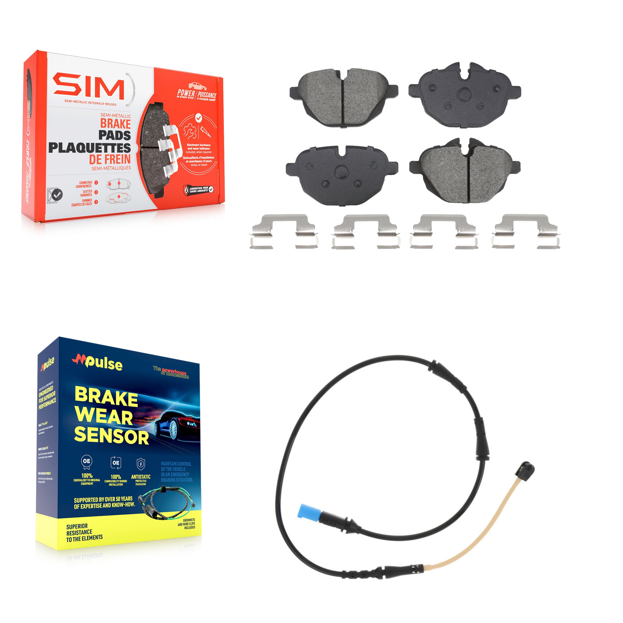 SIM KSW-100826 Disc Brake Pad for 2019-2024 BMW X4 - Rear