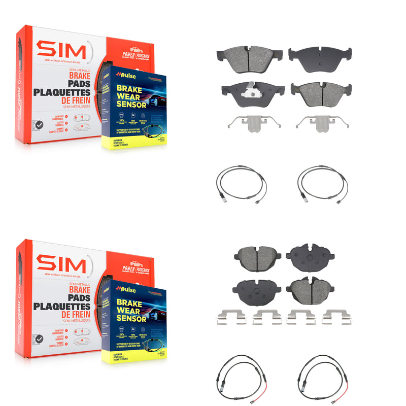 SIM KSW-100879 Disc Brake Pad for 2011-2016 BMW 528i - Front and Rear