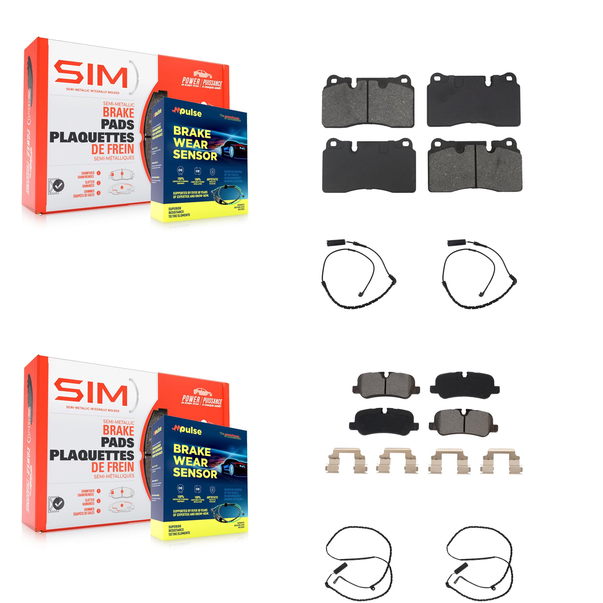 SIM KSW-100935 Disc Brake Pad for 2006-2009 Land Rover Range Rover - Front and Rear
