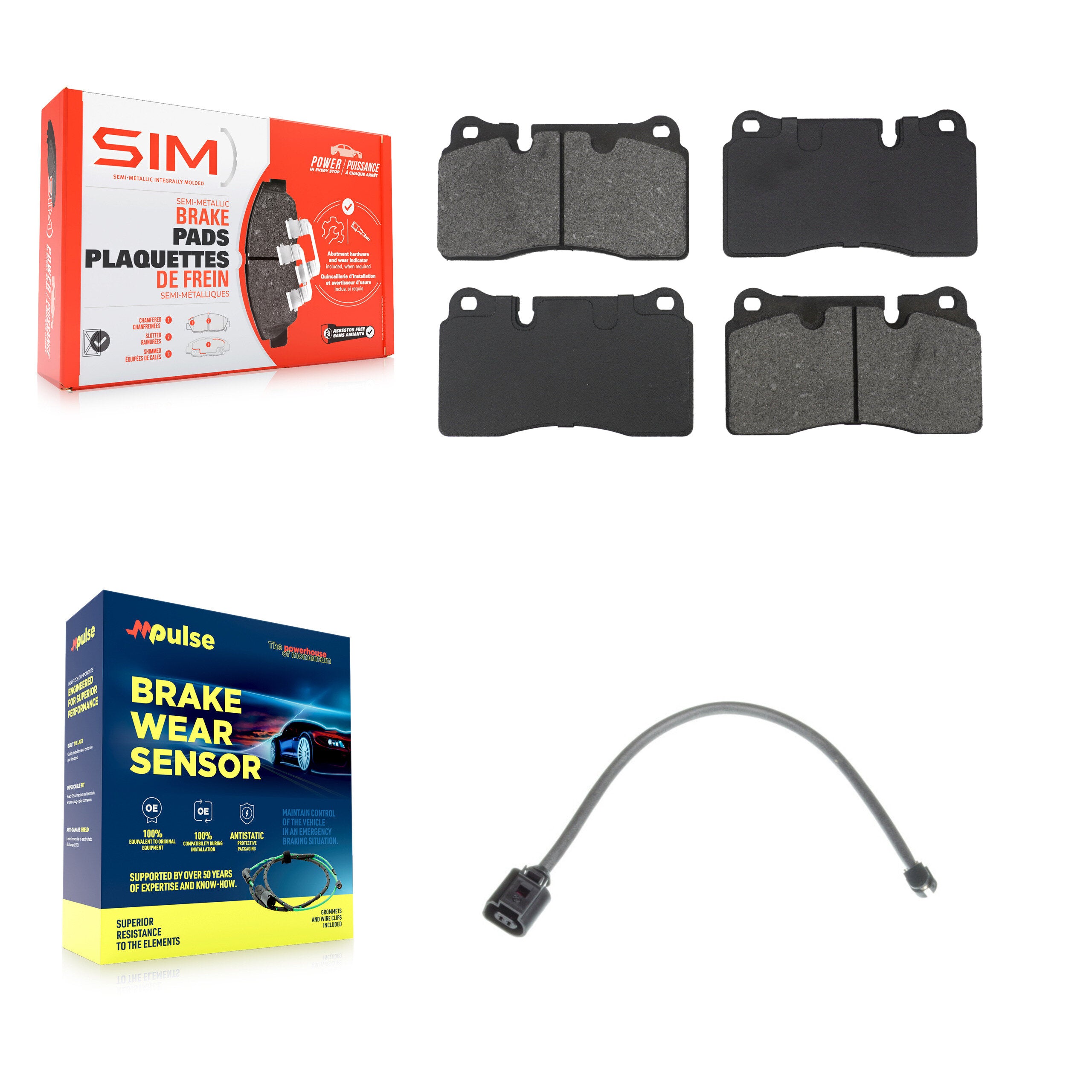 SIM KSW-100945 Disc Brake Pad for 2013-2017 Volkswagen Touareg - Front