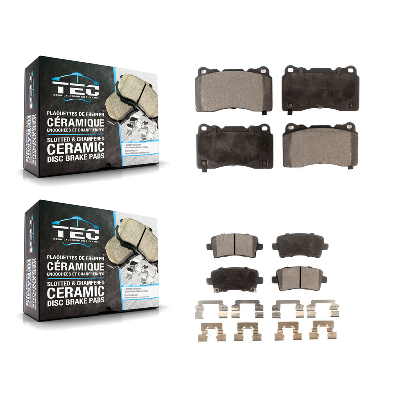 TEC KTC-100007 Disc Brake Pad for 2011-2019 Cadillac XTS, Buick Regal, Saab 9-5 - Front and Rear
