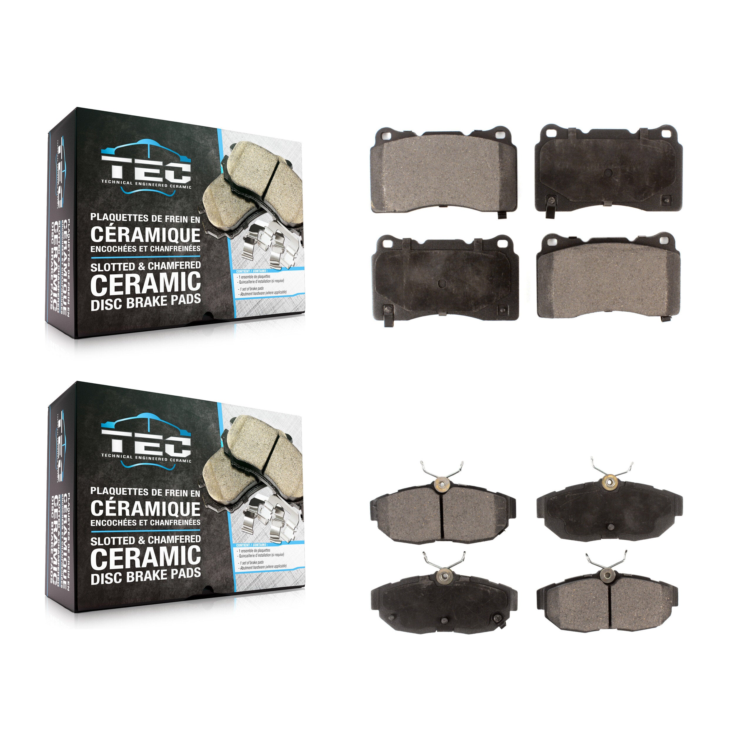 TEC KTC-100008 Disc Brake Pad for 2011-2013 Ford Mustang - Front and Rear