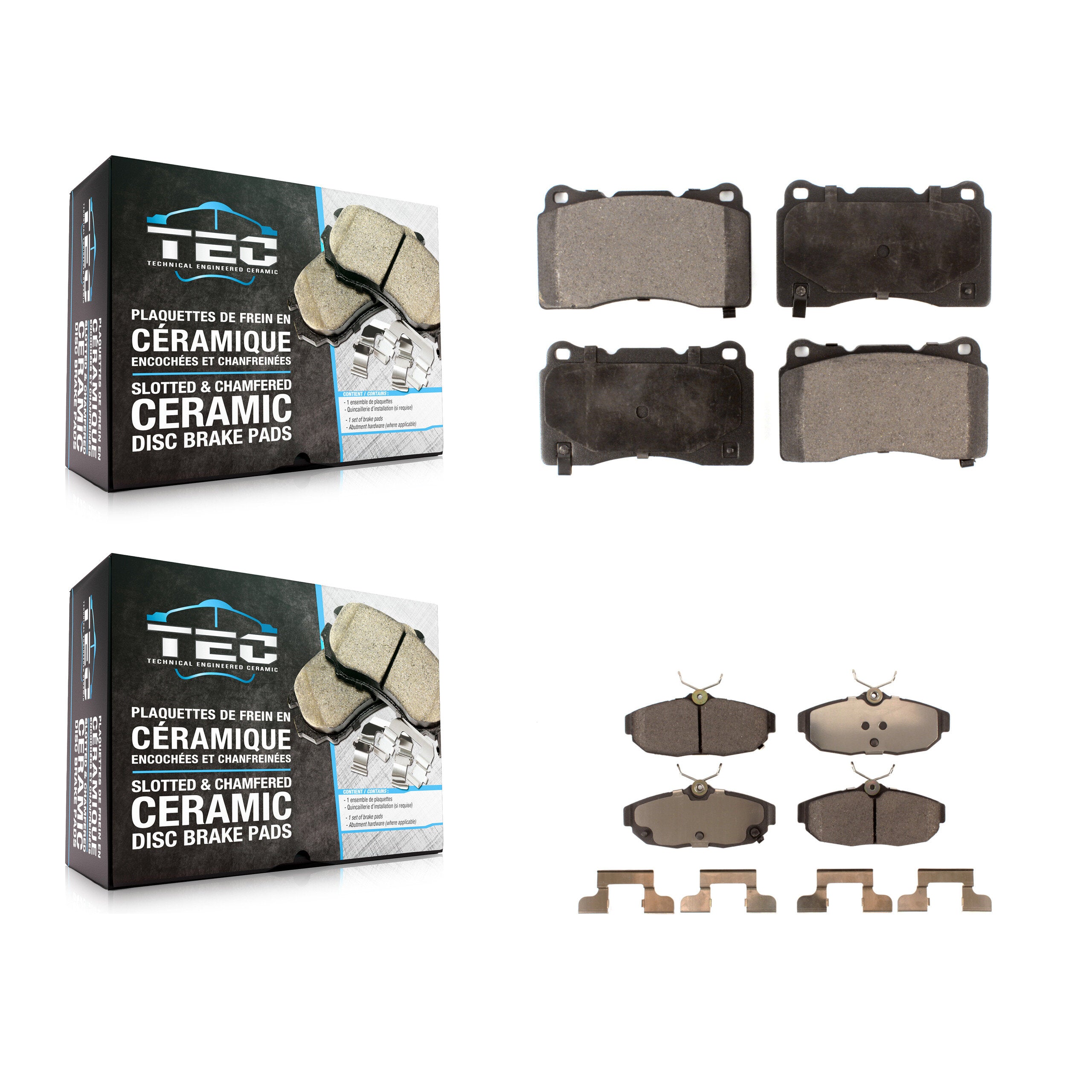 TEC KTC-100009 Disc Brake Pad for 2012 Ford Mustang - Front and Rear