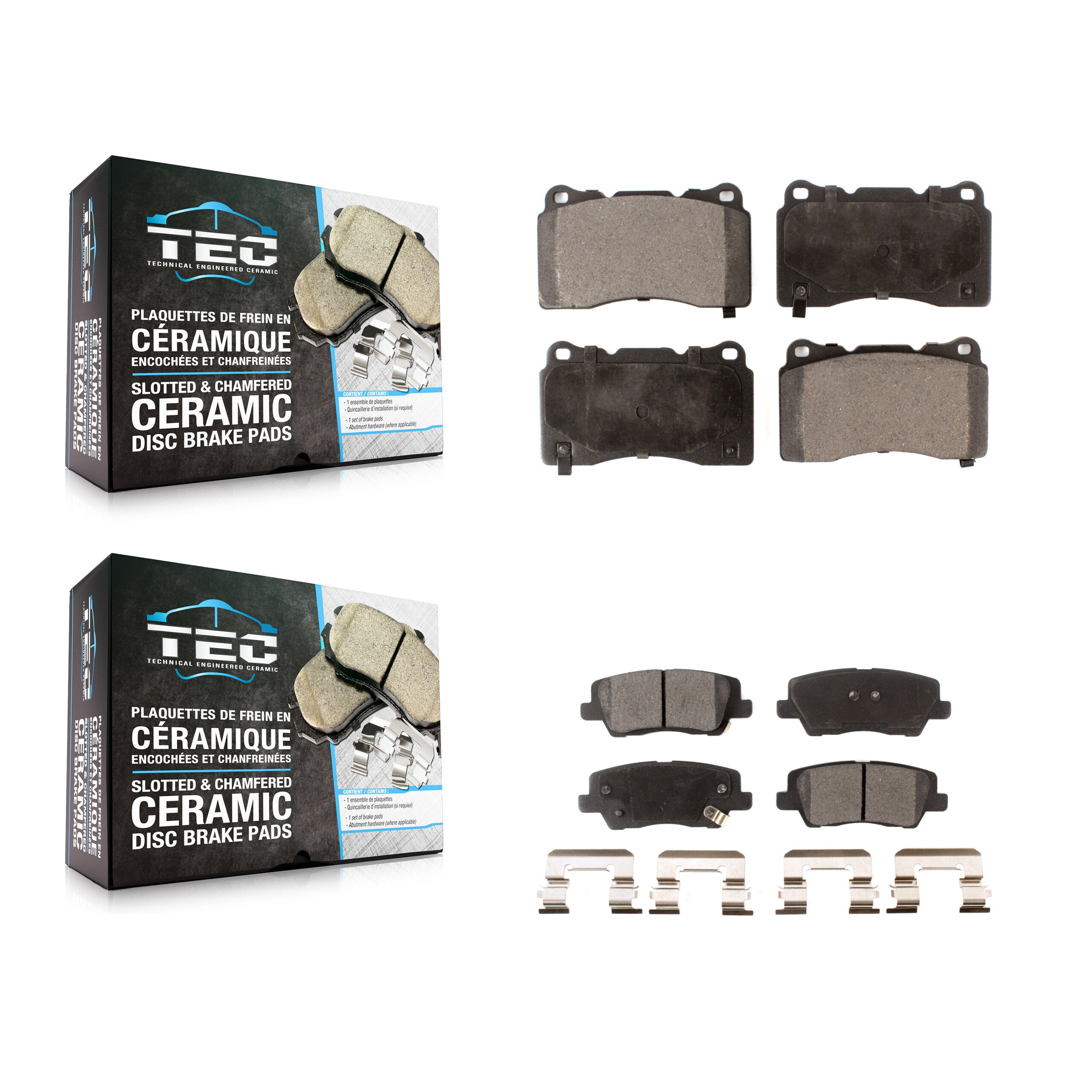 TEC KTC-100010 Disc Brake Pad for 2013-2016 Cadillac CTS, Cadillac ATS - Front and Rear