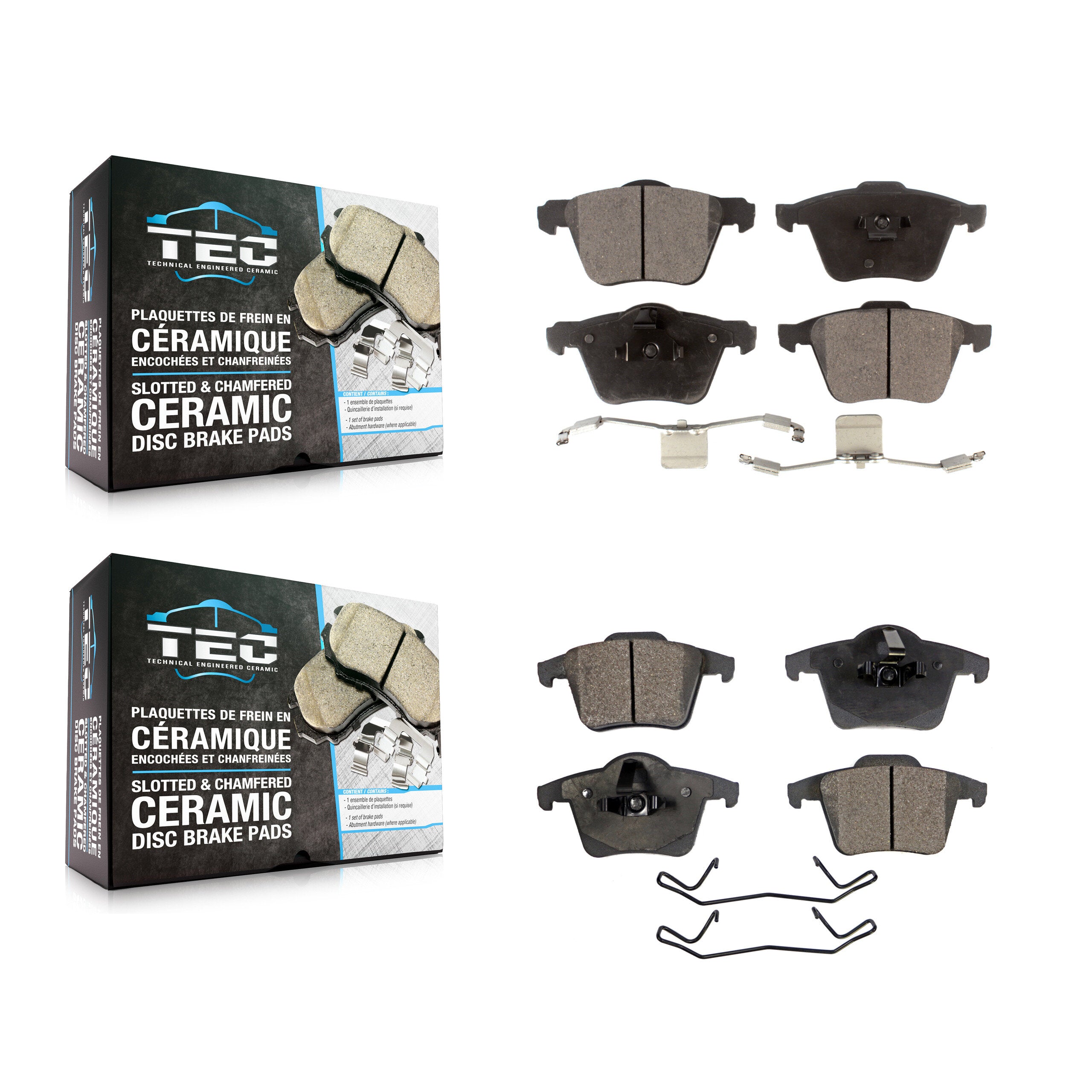 TEC KTC-100013 Disc Brake Pad for 2003-2014 Volvo XC90 - Front and Rear
