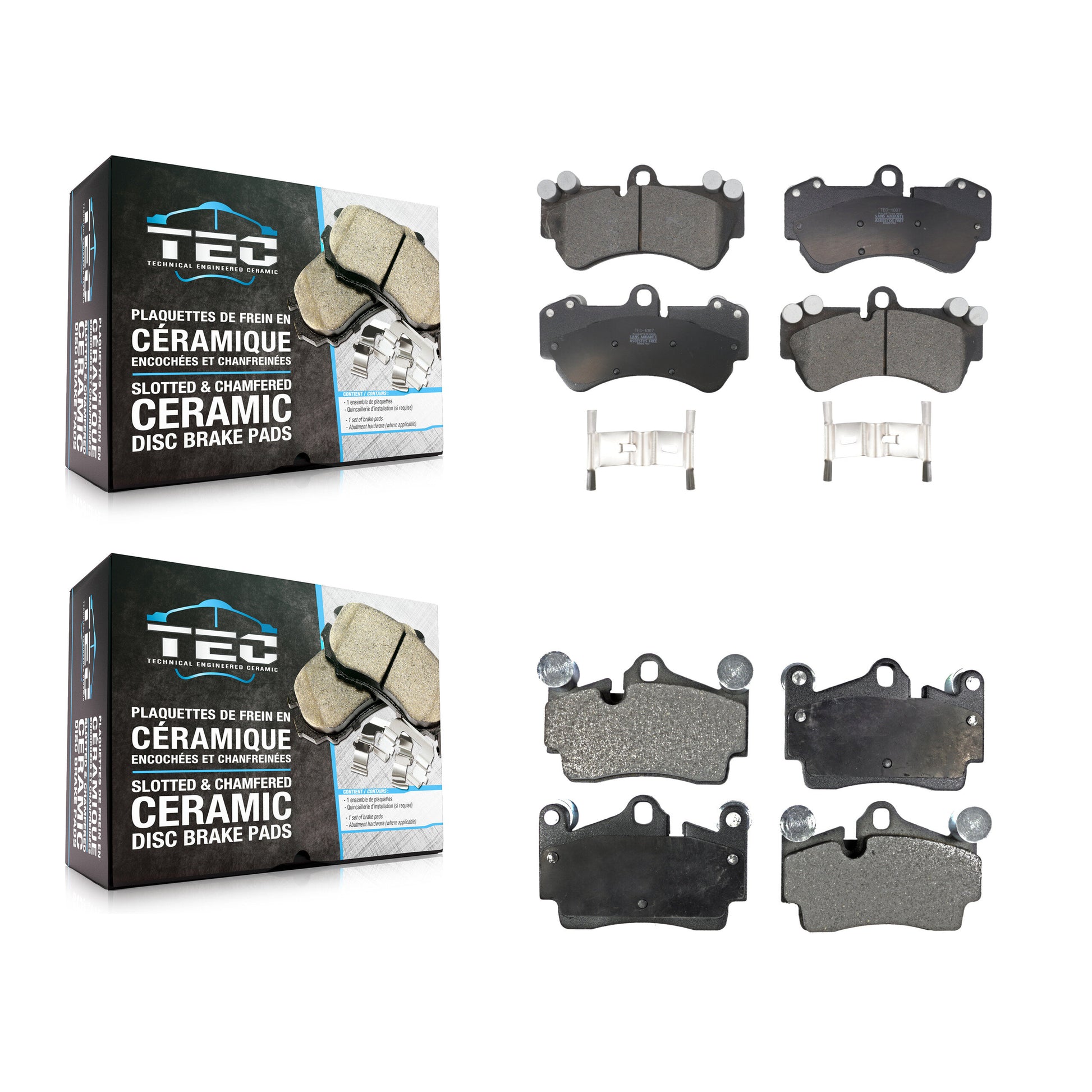 TEC KTC-100016 Disc Brake Pad for 2003-2010 Porsche Cayenne, Volkswagen Touareg - Front and Rear