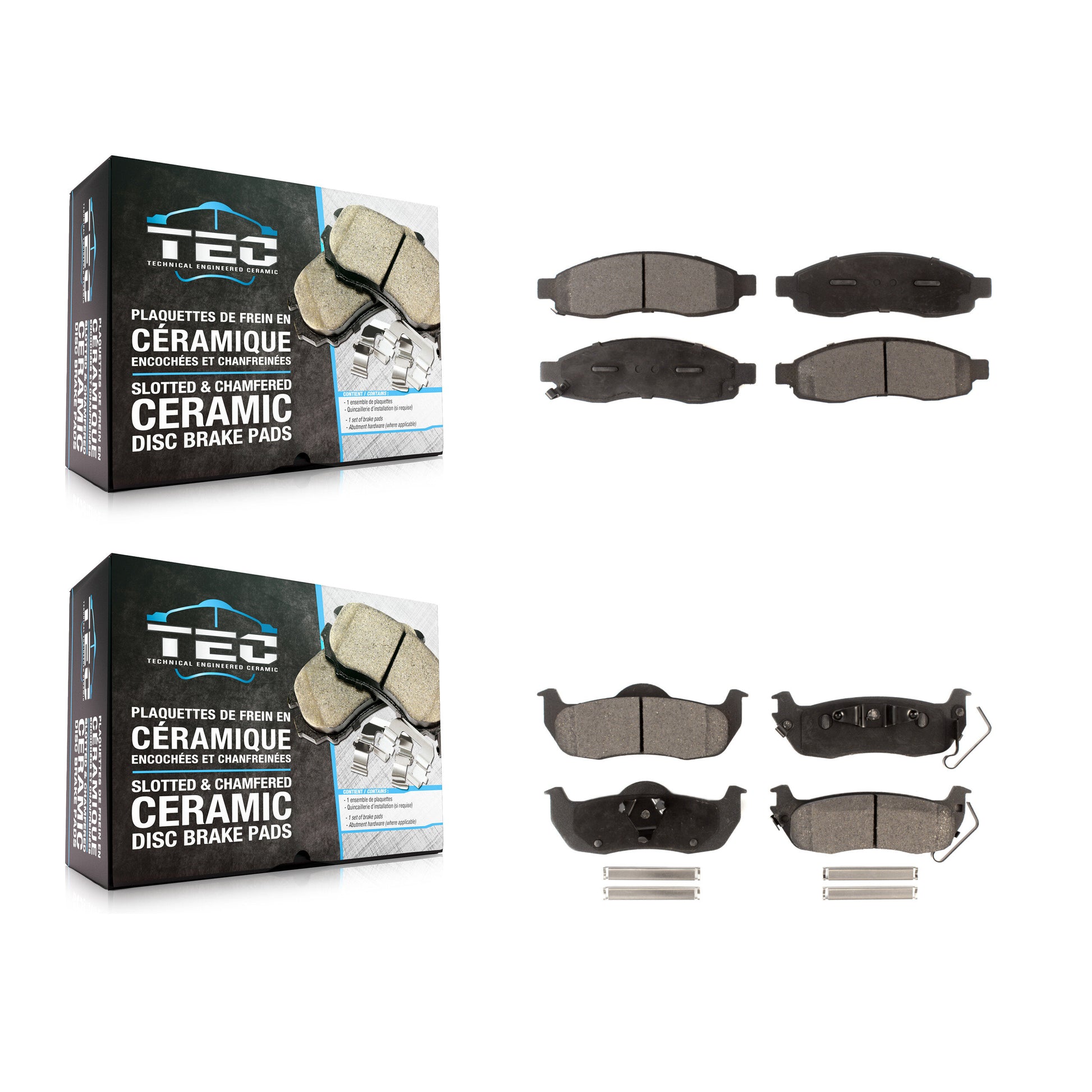 TEC KTC-100018 Disc Brake Pad for 2004-2007 Nissan Armada, INFINITI QX56 and More - Front and Rear