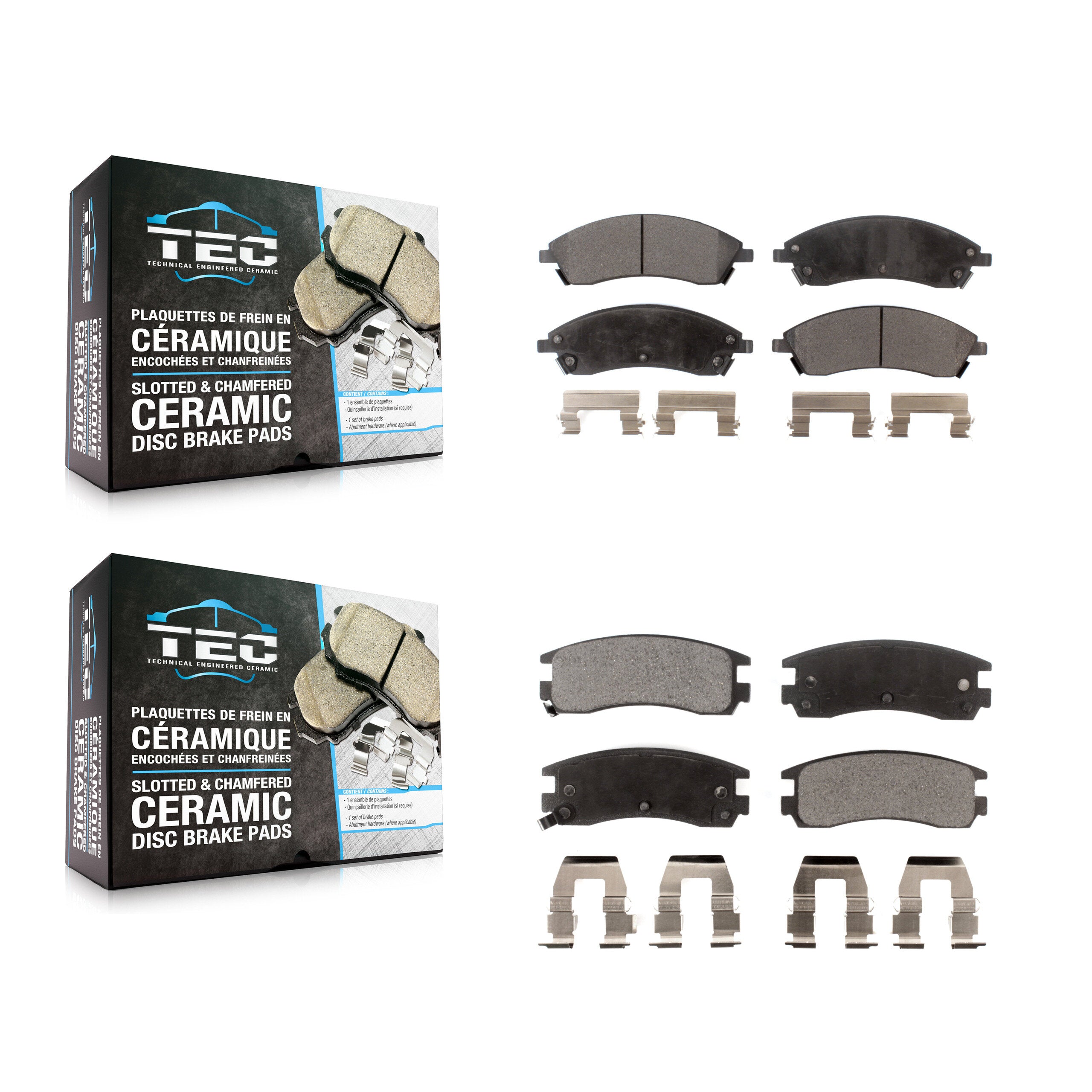 TEC KTC-100020 Disc Brake Pad for 2004 Pontiac Bonneville - Front and Rear