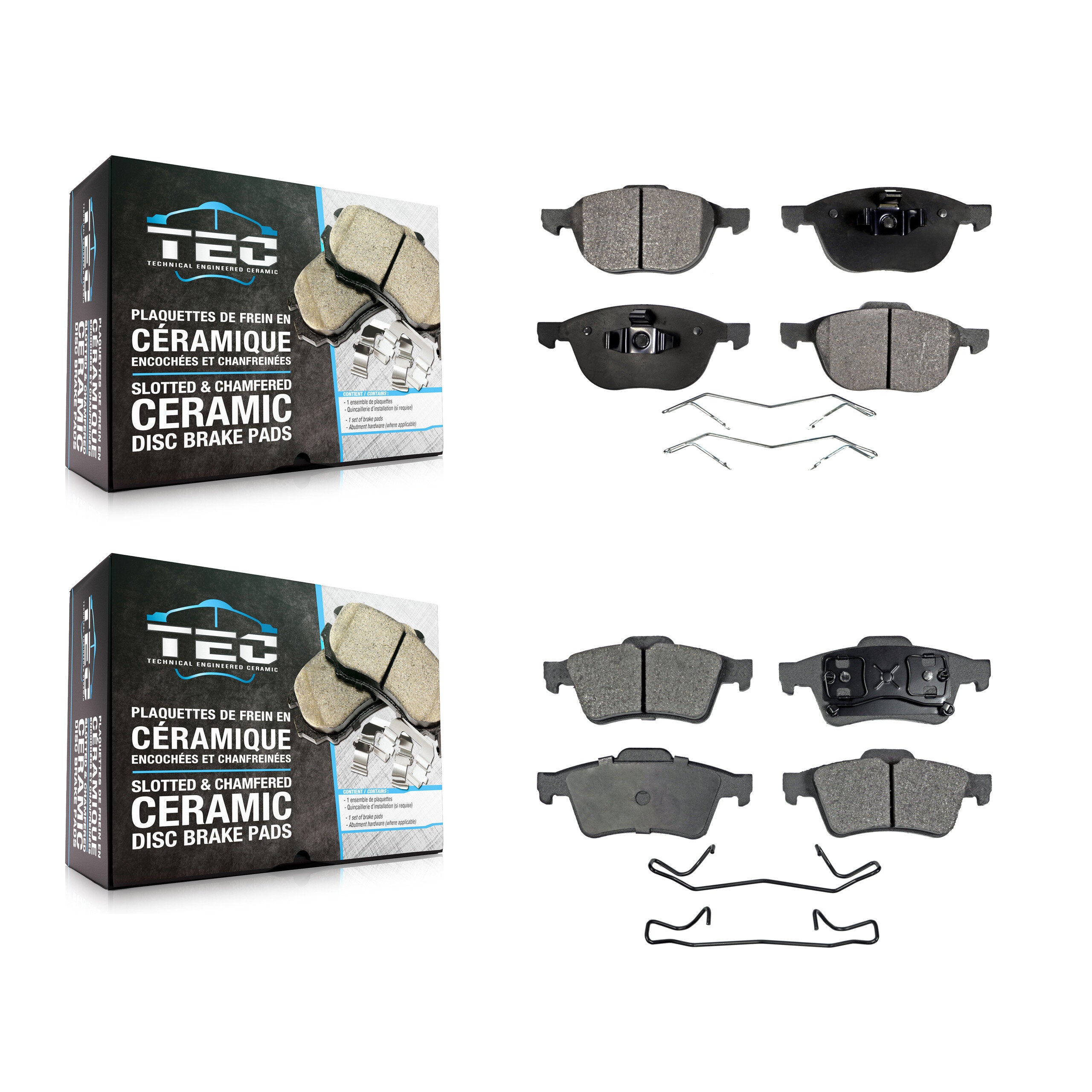 TEC KTC-100030 Disc Brake Pad for 2004-2006 Mazda 5, Mazda 3 - Front and Rear