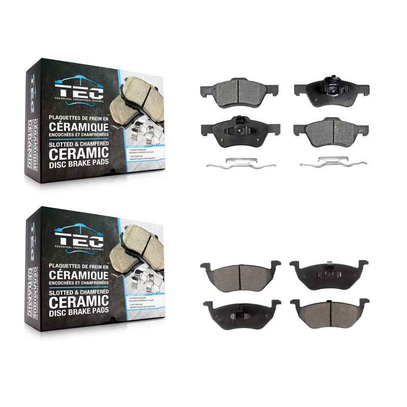 TEC KTC-100033 Disc Brake Pad for 2005-2011 Ford Escape, Mercury Mariner, Mazda Tribute - Front and Rear