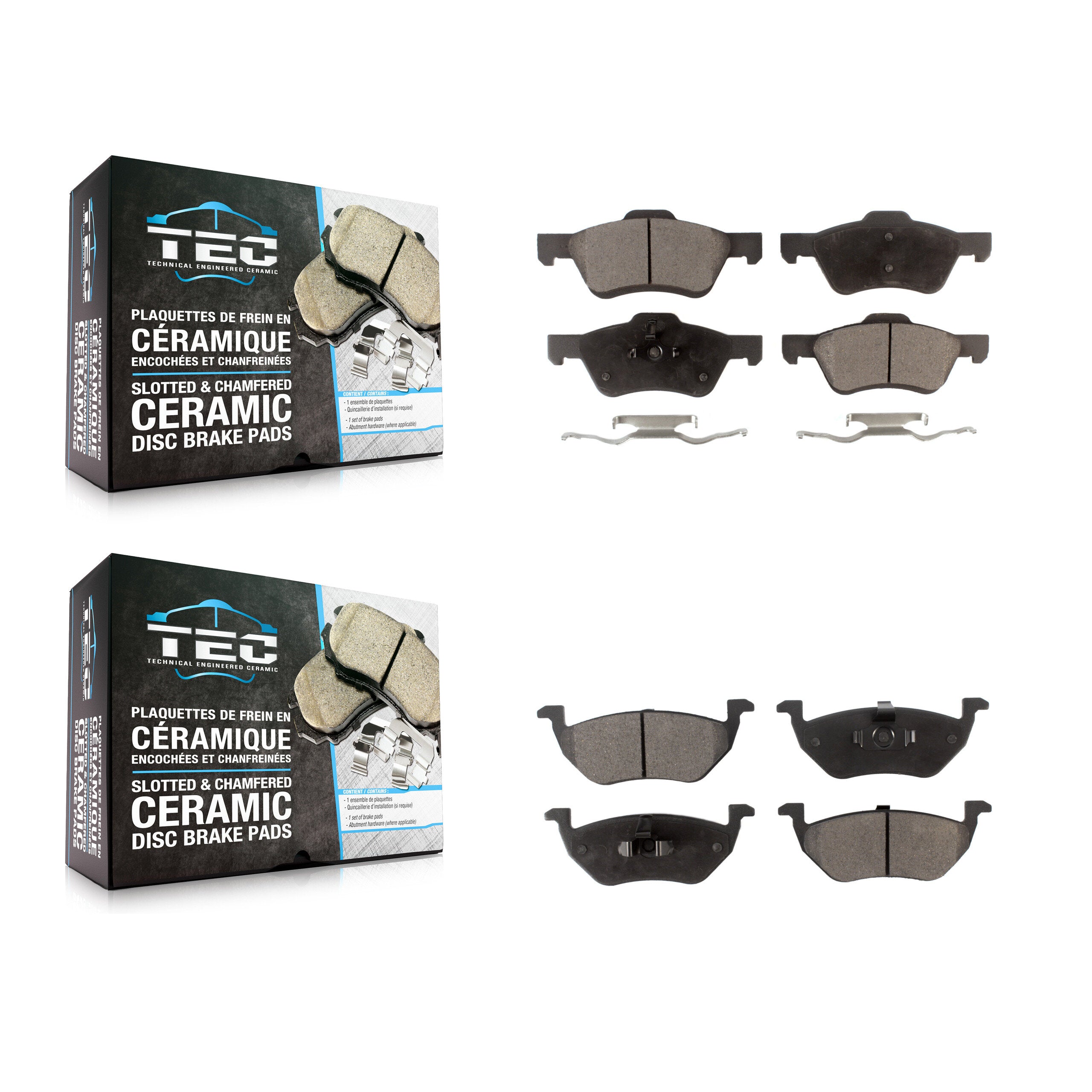 TEC KTC-100034 Disc Brake Pad for 2010-2011 Mercury Mariner, Ford Escape - Front and Rear
