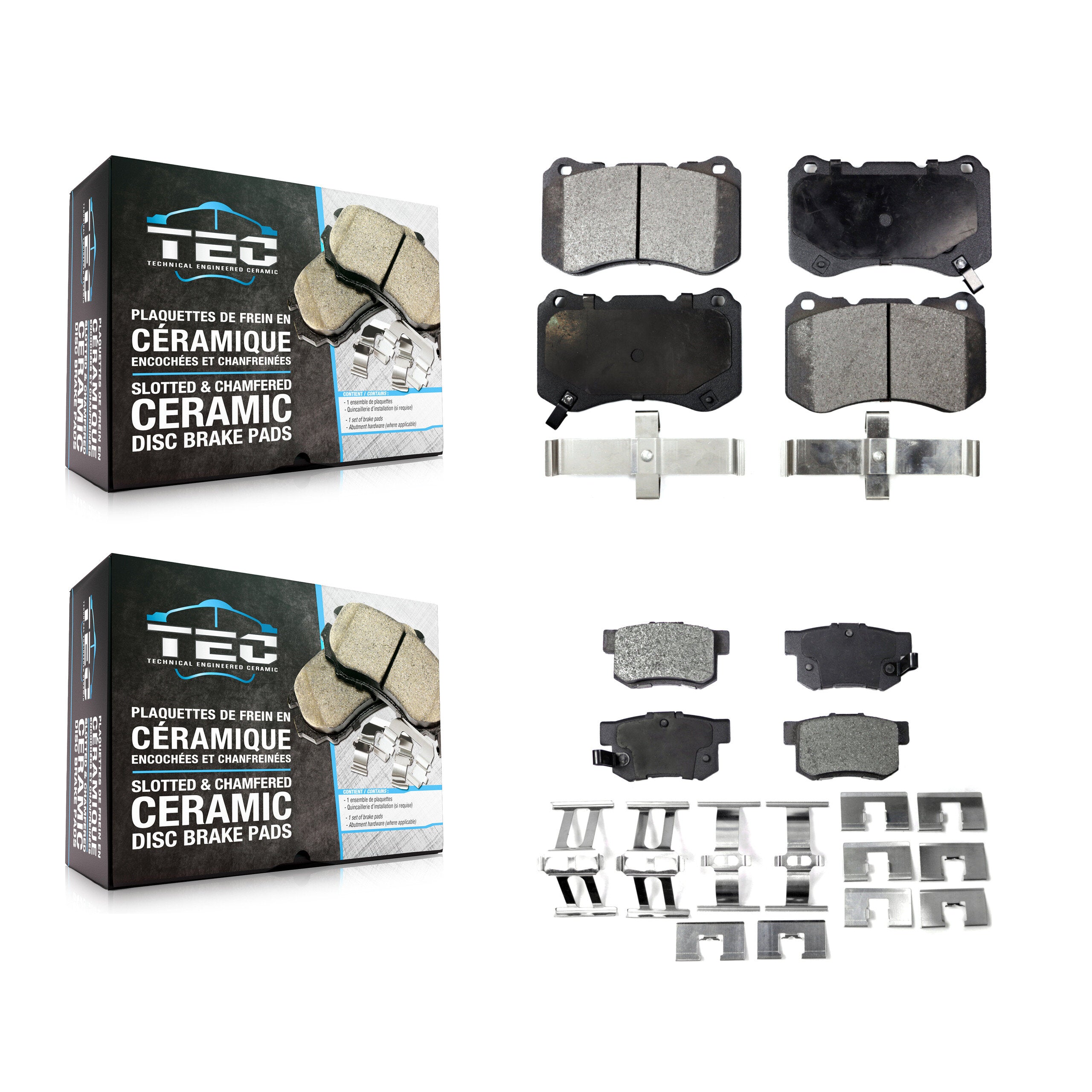 TEC KTC-100035 Disc Brake Pad for 2004-2008 Acura TL - Front and Rear