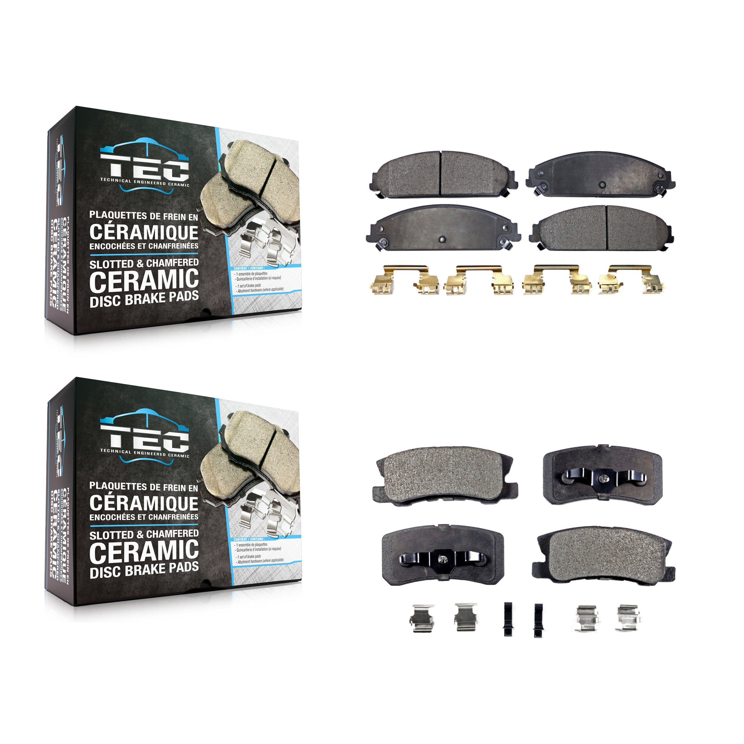 TEC KTC-100038 Disc Brake Pad for 2008-2009 Dodge Caliber - Front and Rear