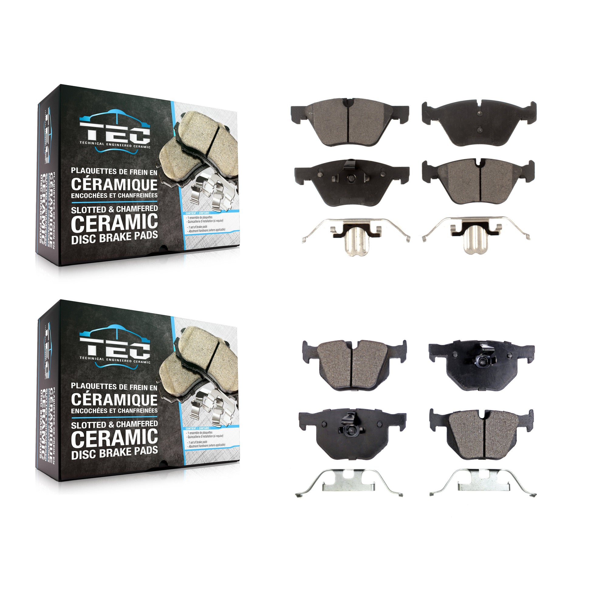 TEC KTC-100039 Disc Brake Pad for 2004-2007 BMW 525i - Front and Rear