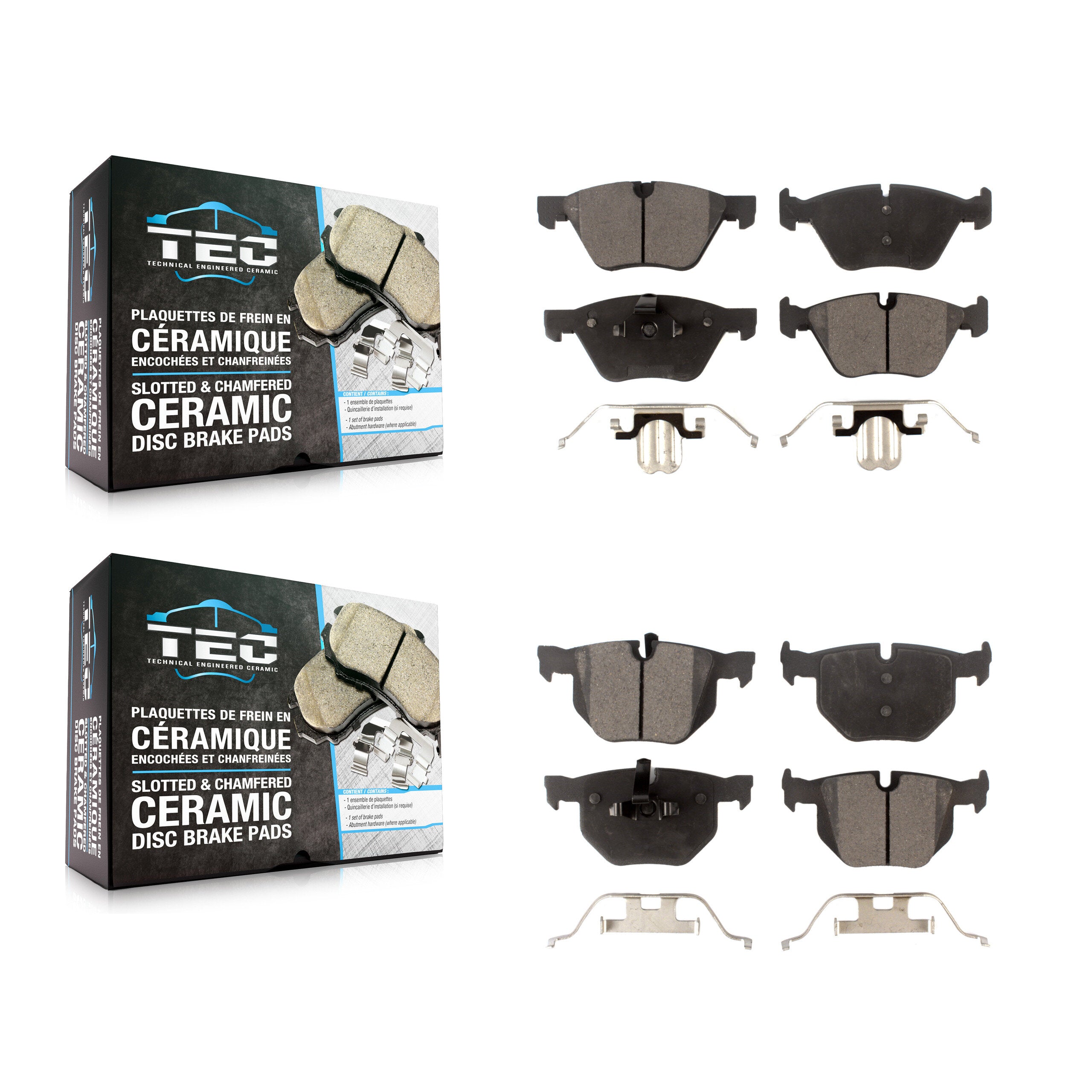 TEC KTC-100040 Disc Brake Pad for 2006-2007 BMW 335xi, BMW 330i, BMW 330xi - Front and Rear