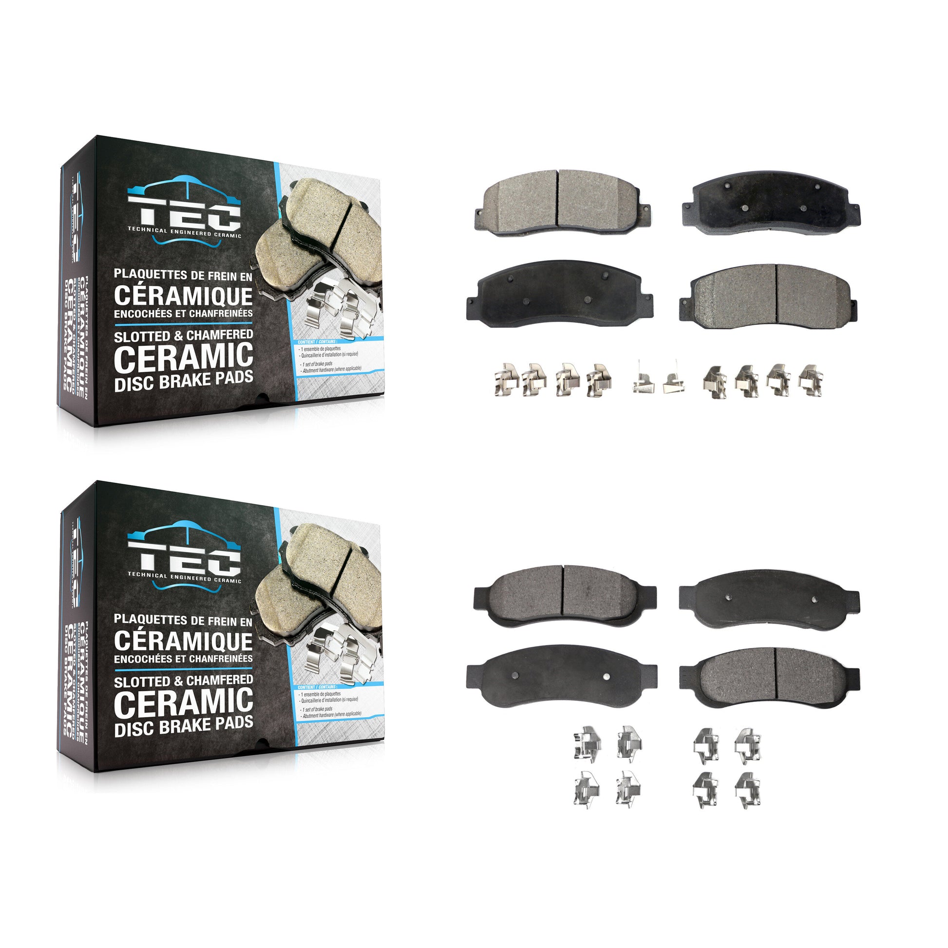 TEC KTC-100043 Disc Brake Pad for 2005-2007 Ford F-350 Super Duty - Front and Rear