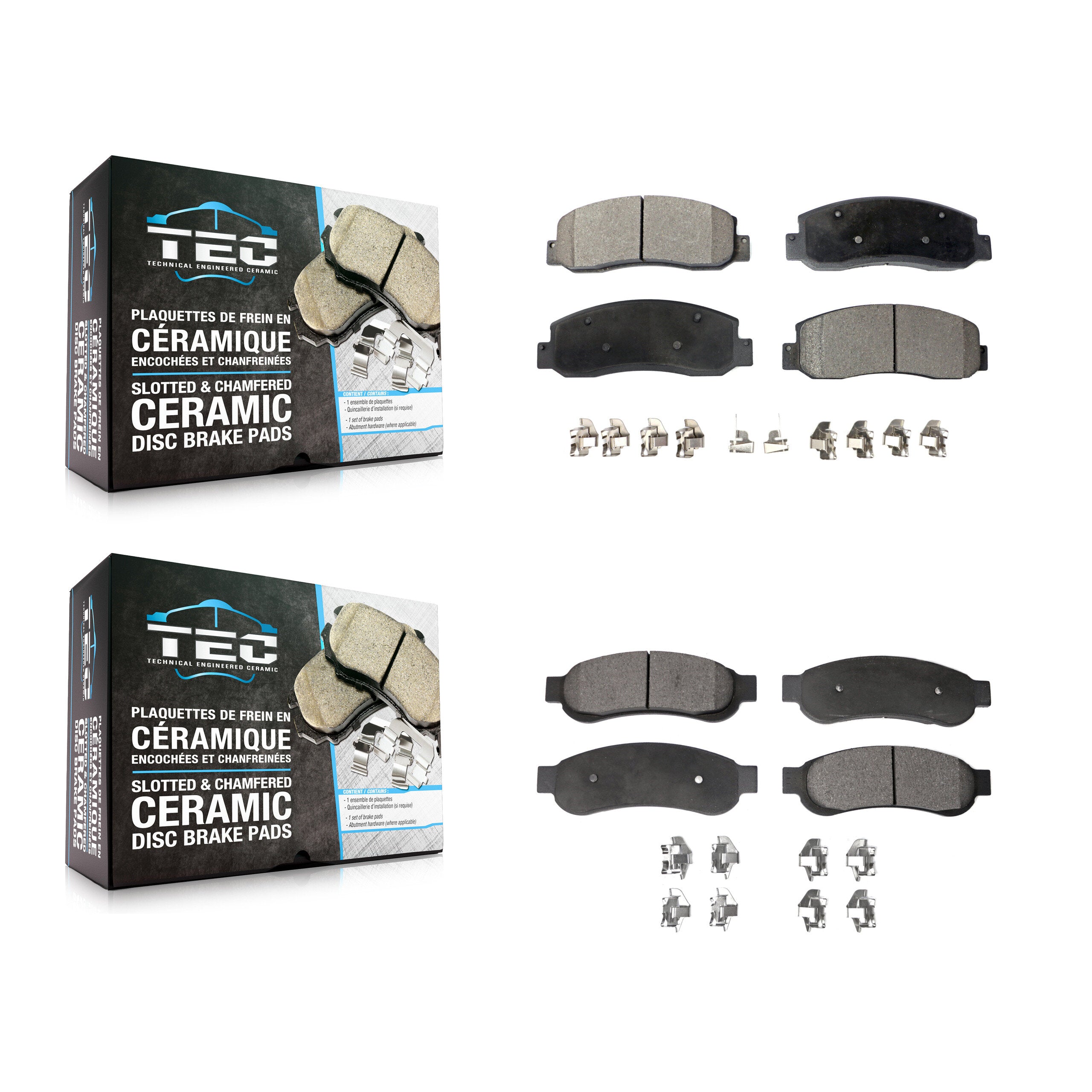 TEC KTC-100043 Disc Brake Pad for 2005-2007 Ford F-350 Super Duty - Front and Rear