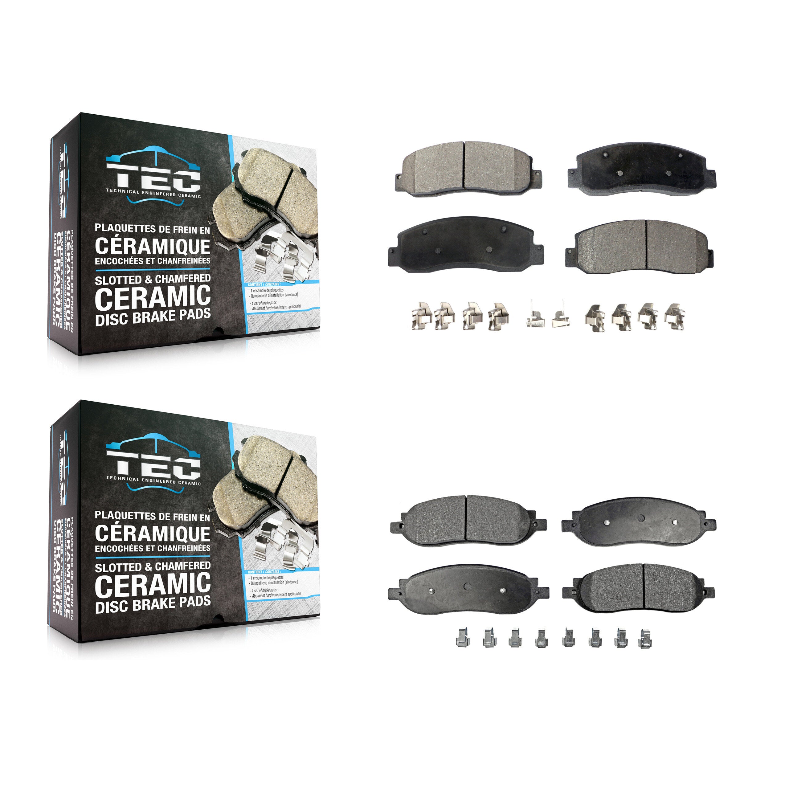 TEC KTC-100044 Disc Brake Pad for 2005-2007 Ford F-250 Super Duty, Ford F-350 Super Duty - Front and Rear