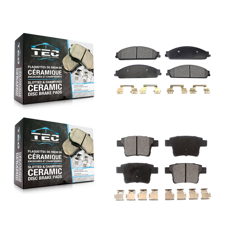 TEC KTC-100046 Disc Brake Pad for 2005-2009 Ford Taurus, Ford Taurus X and More - Front and Rear