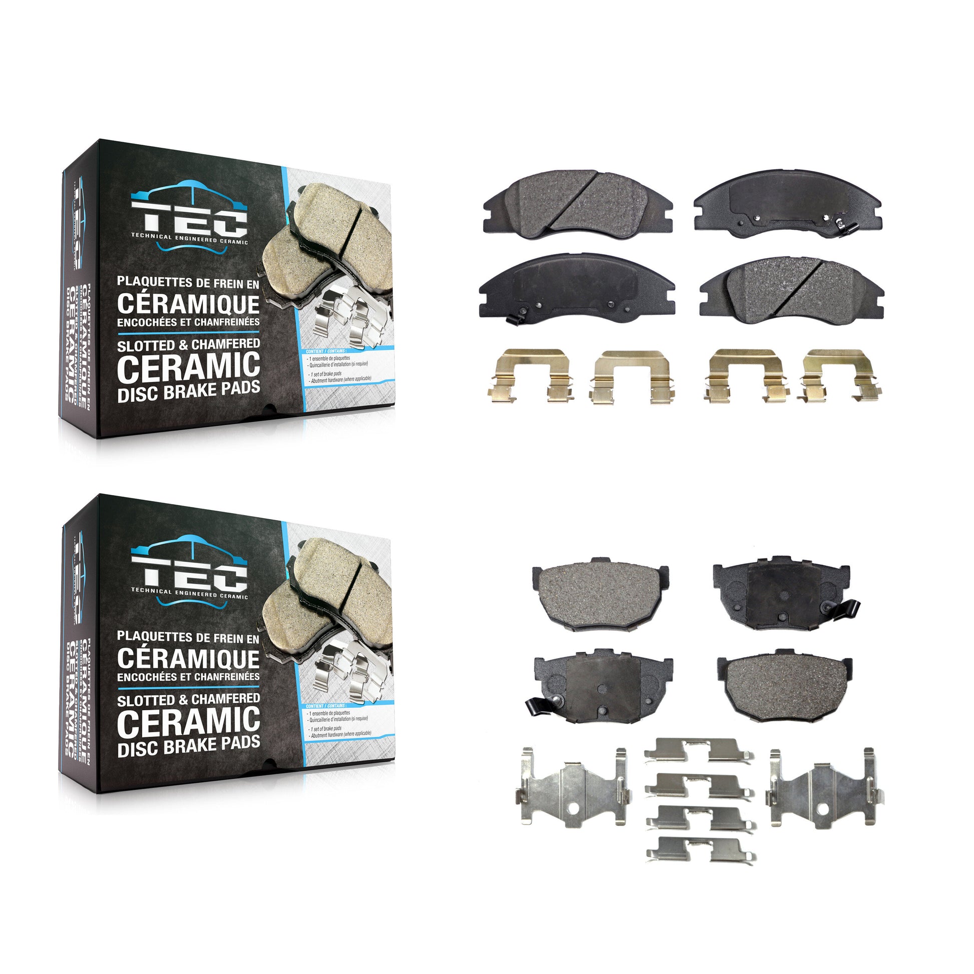 TEC KTC-100047 Disc Brake Pad for 2004-2009 Kia Spectra, Kia Spectra5 - Front and Rear
