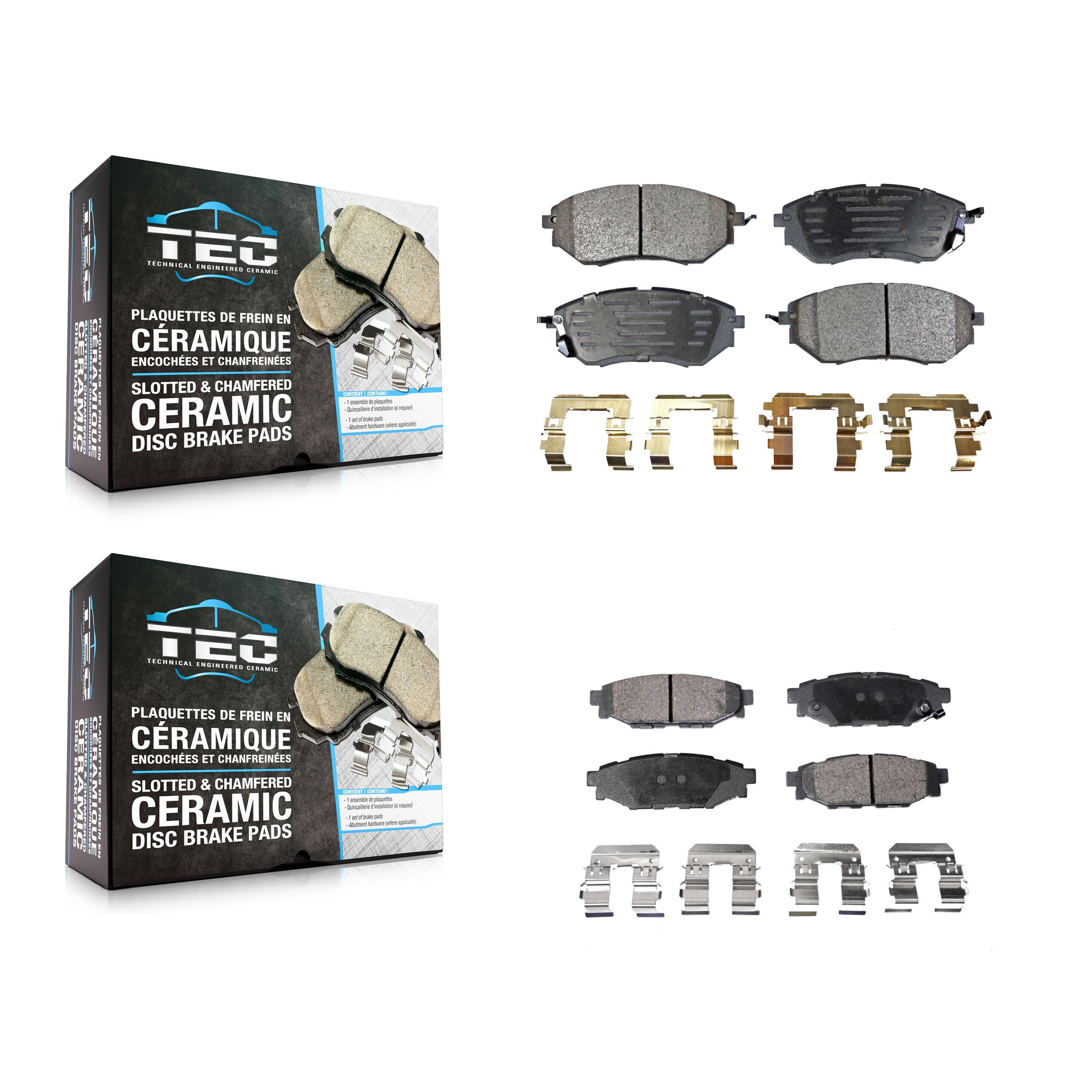 TEC KTC-100050 Disc Brake Pad for 2015-2021 Subaru WRX - Front and Rear
