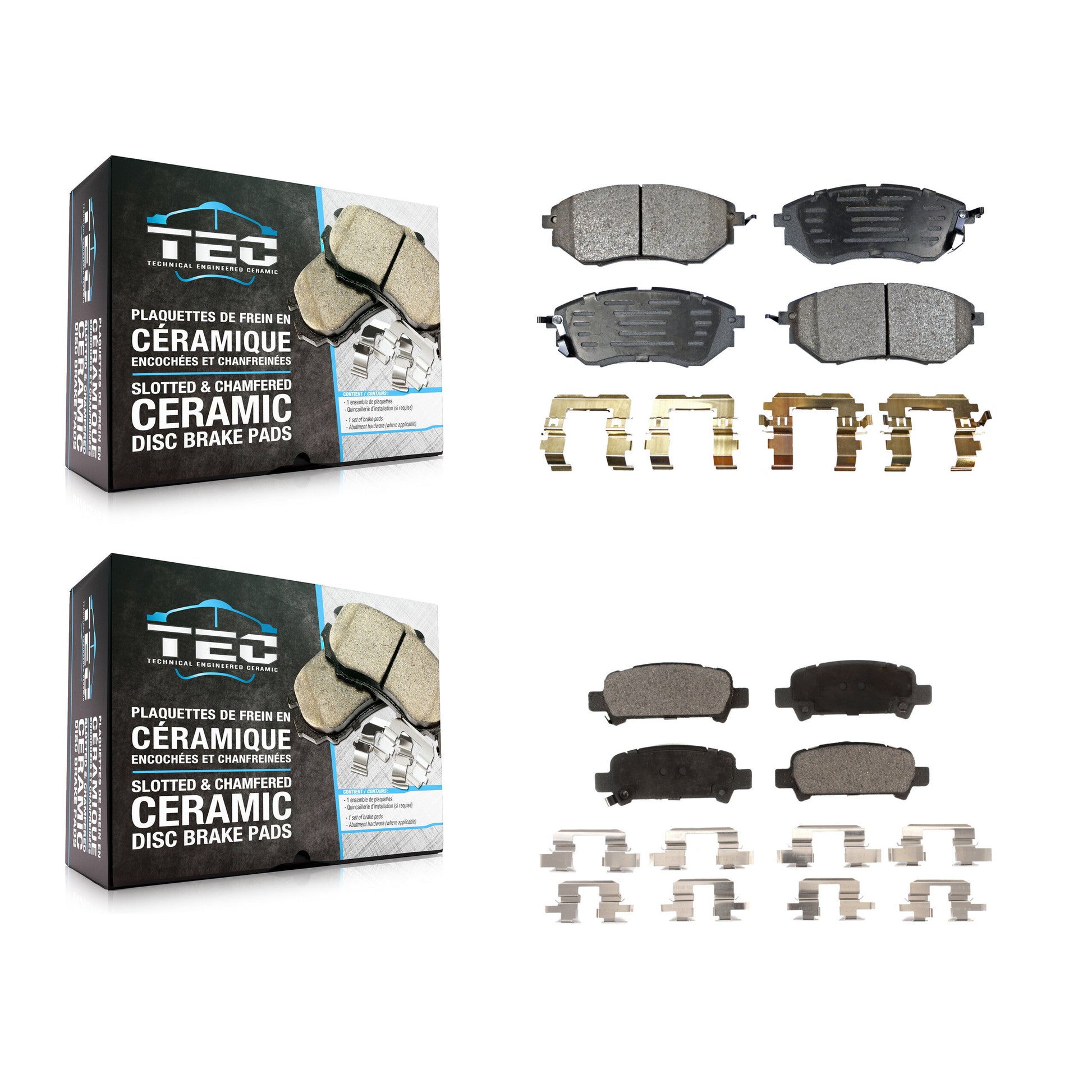 TEC KTC-100053 Disc Brake Pad for 2005-2009 Subaru Legacy - Front and Rear