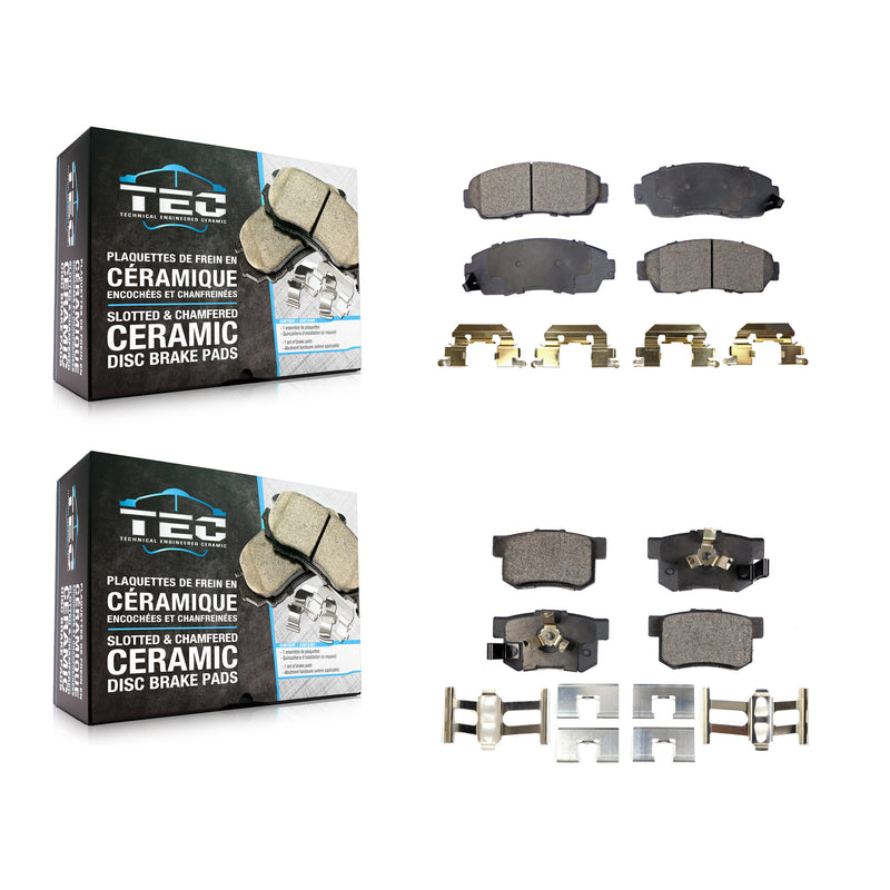 TEC KTC-100058 Disc Brake Pad for 2007-2012 Honda Crosstour, Honda Accord Crosstour and More - Front and Rear