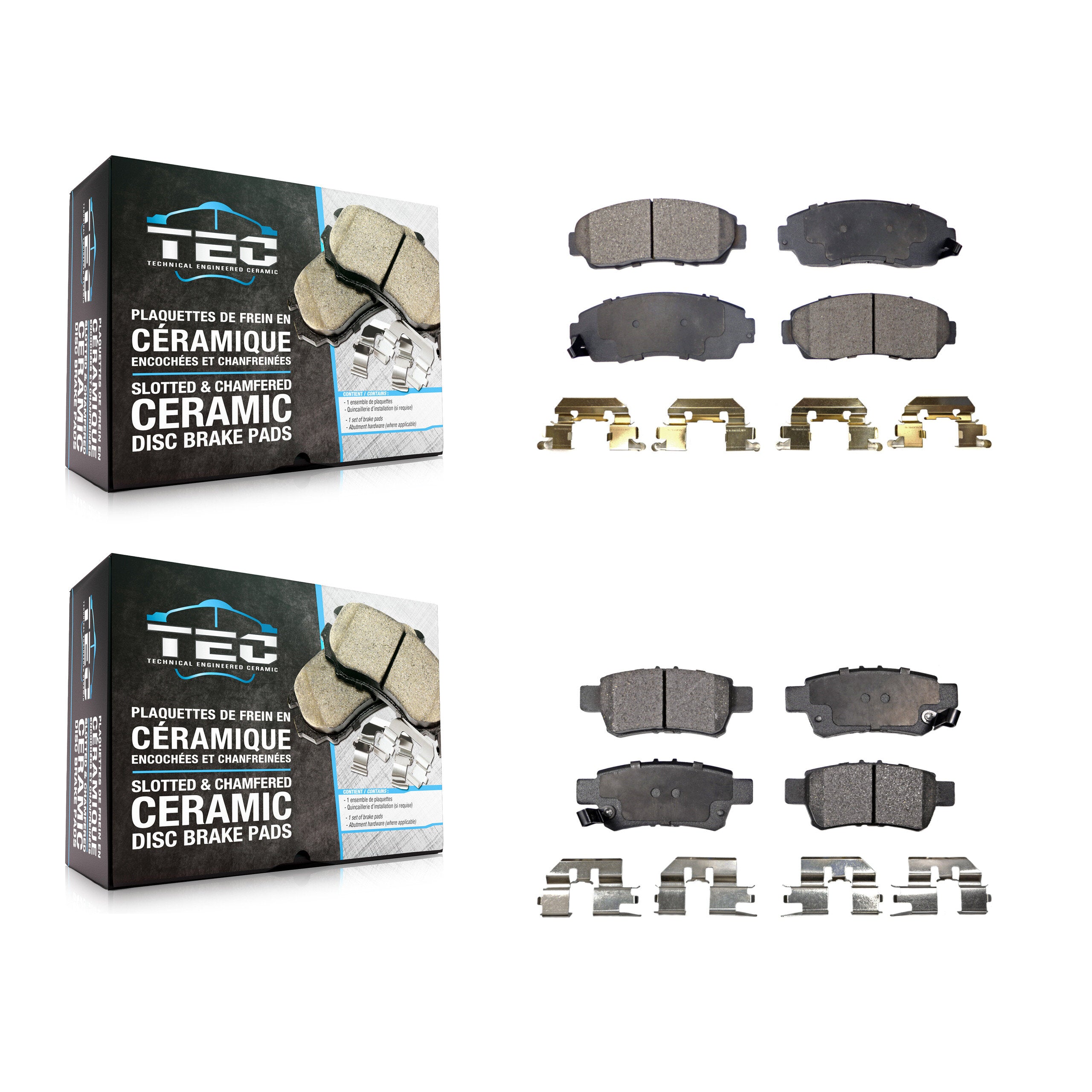 TEC KTC-100059 Disc Brake Pad for 2005-2010 Honda Odyssey - Front and Rear