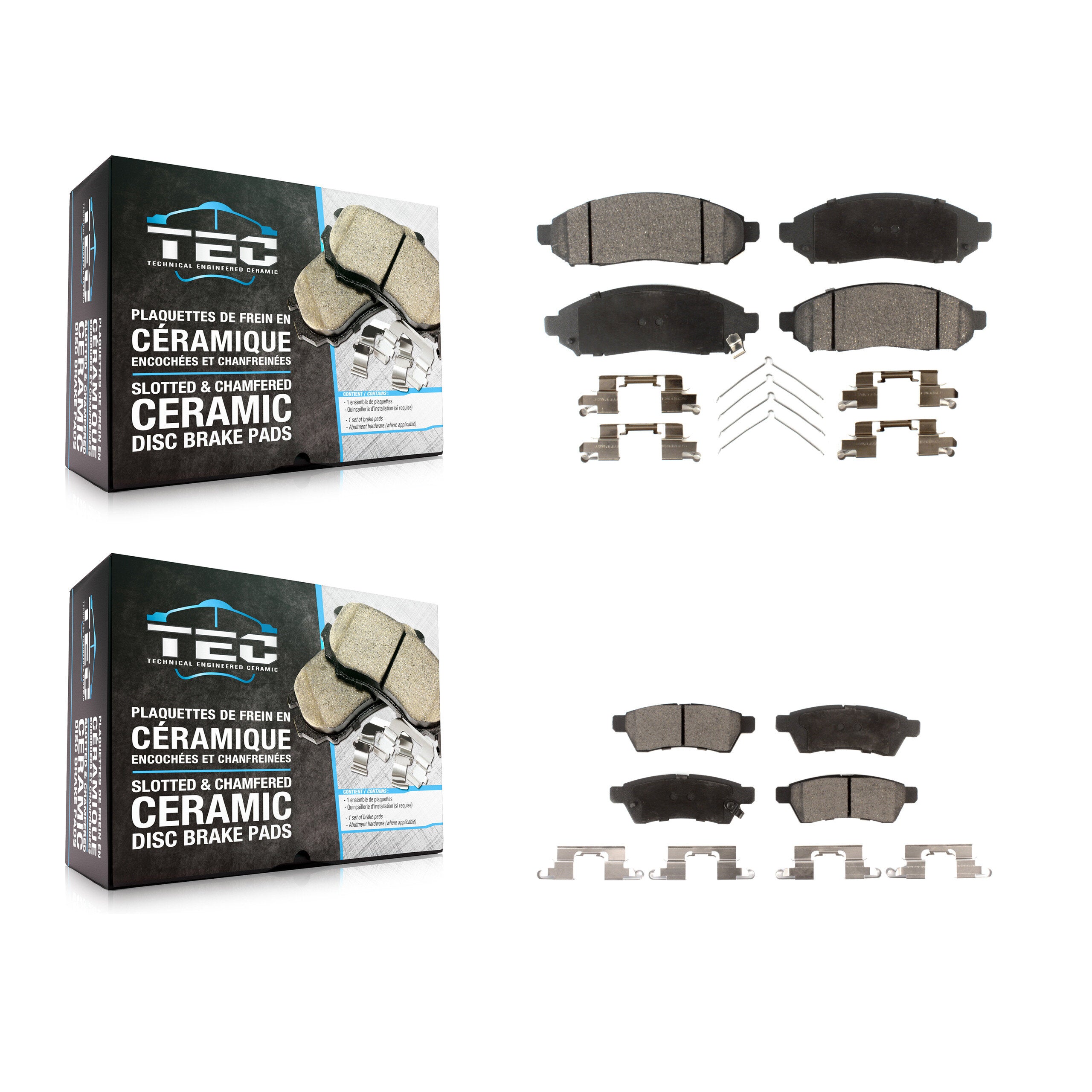 TEC KTC-100062 Disc Brake Pad for 2005-2023 Suzuki Equator, Nissan Xterra, Nissan Frontier - Front and Rear