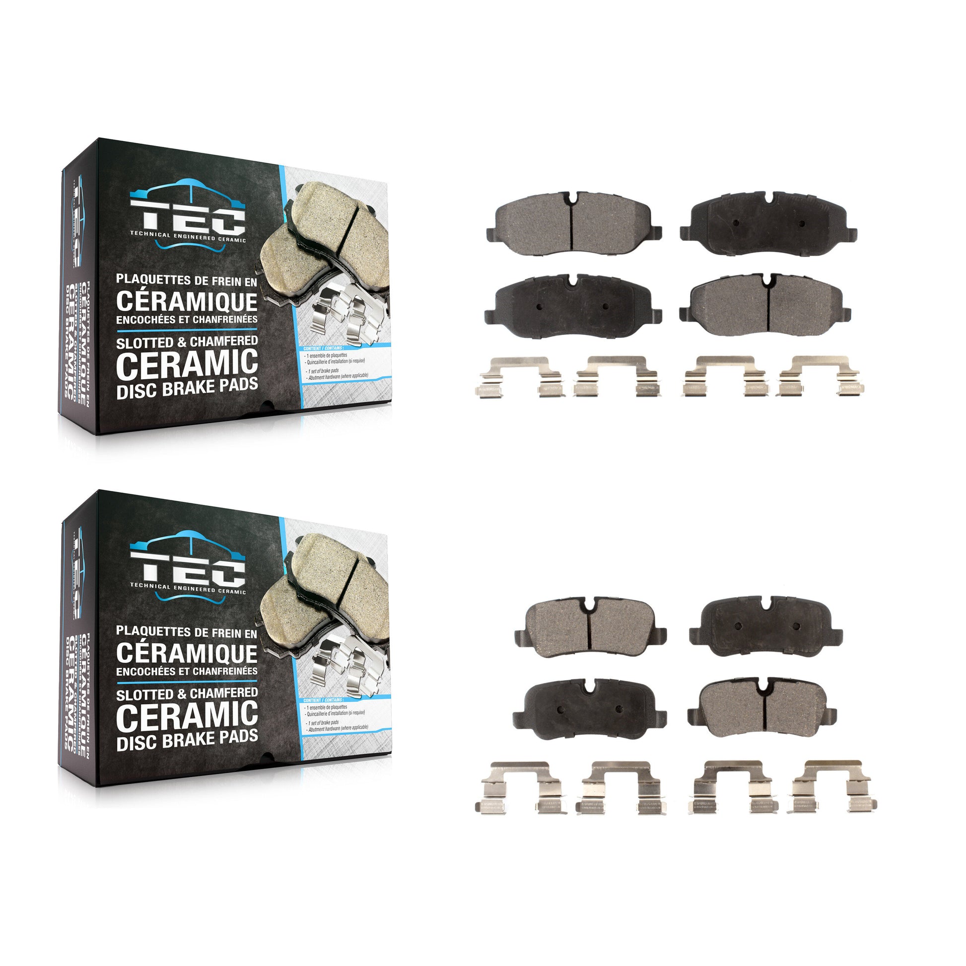 TEC KTC-100065 Disc Brake Pad for 2005-2009 Land Rover Range Rover Sport, Land Rover Range Rover, Land Rover LR3 - Front and Rear