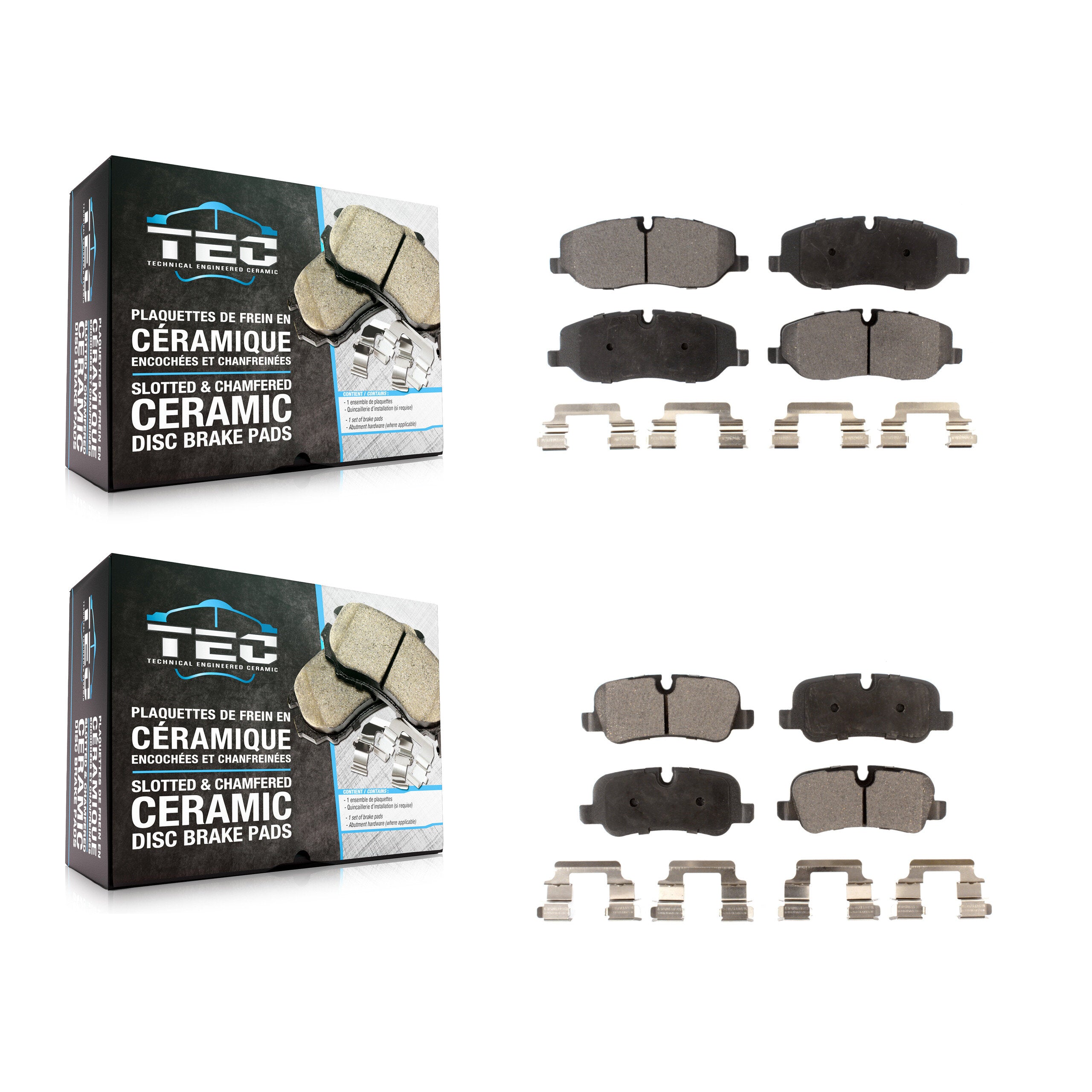 TEC KTC-100065 Disc Brake Pad for 2005-2009 Land Rover Range Rover Sport, Land Rover Range Rover, Land Rover LR3 - Front and Rear