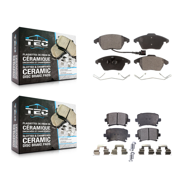 TEC KTC-100066 Disc Brake Pad for 2005-2017 Volkswagen CC, Audi TT and More - Front and Rear