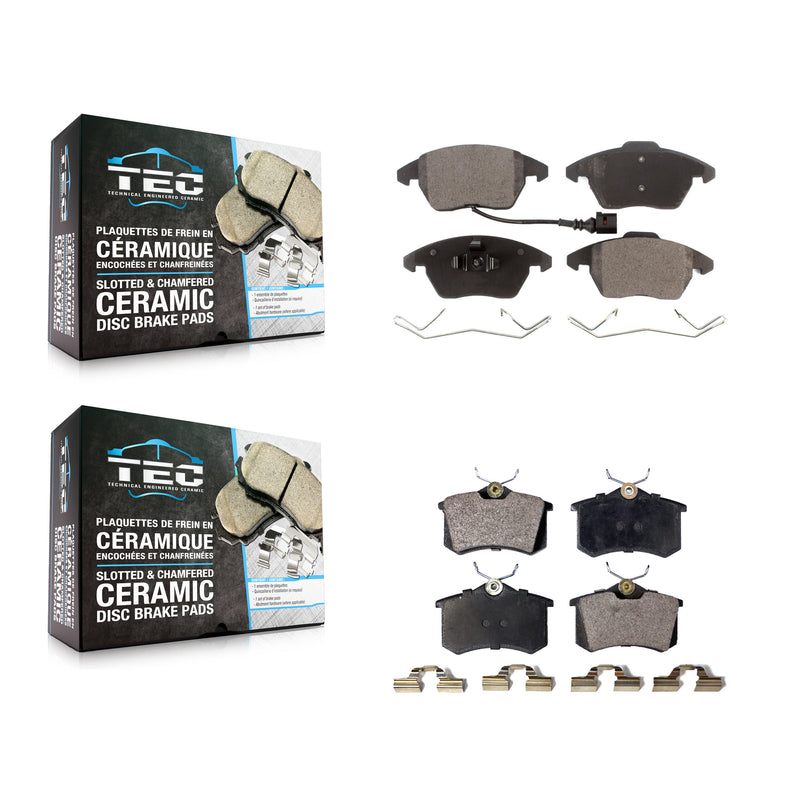 TEC KTC-100068 Disc Brake Pad for 2009-2019 Volkswagen Jetta, Volkswagen Beetle, Audi A3 - Front and Rear