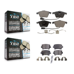 TEC KTC-100071 Disc Brake Pad for 2005-2015 Volkswagen Golf R, Audi TTS Quattro and More - Front and Rear