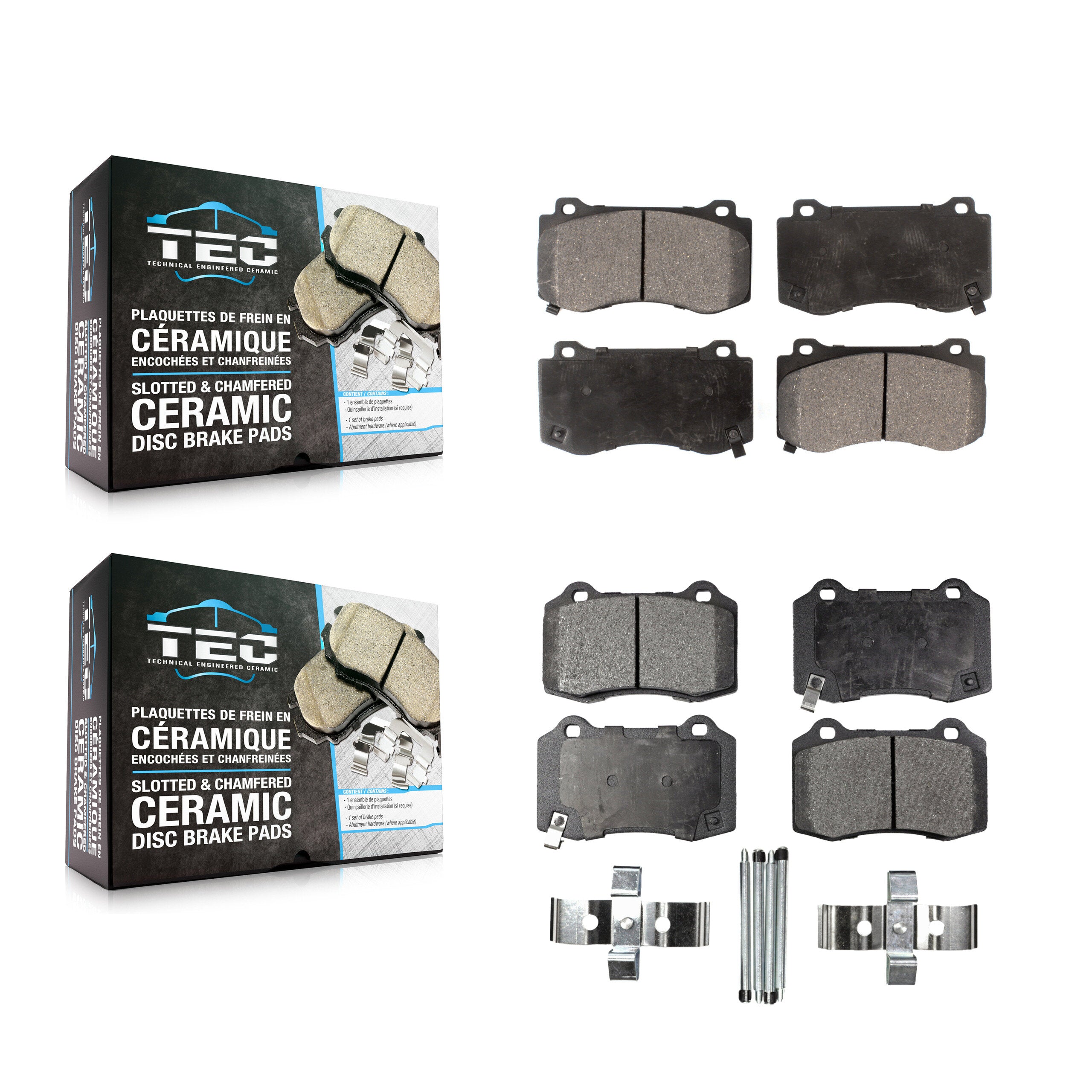 TEC KTC-100077 Disc Brake Pad for 2005-2023 Dodge Challenger, Dodge Charger and More - Front and Rear
