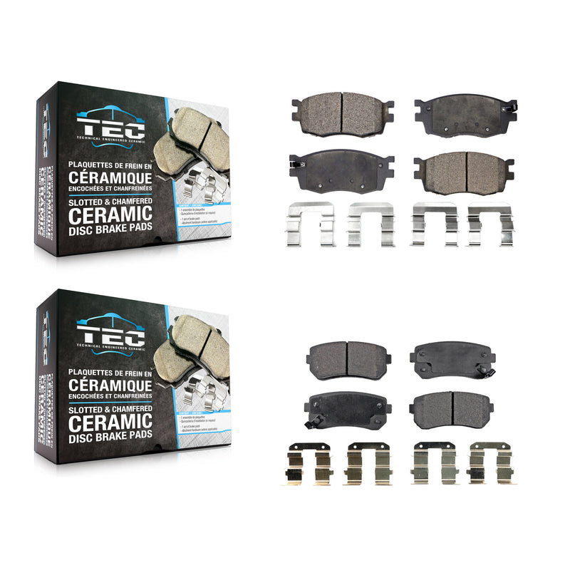 TEC KTC-100079 Disc Brake Pad for 2006-2011 Hyundai Accent, Kia Rio, Kia Rio5 - Front and Rear